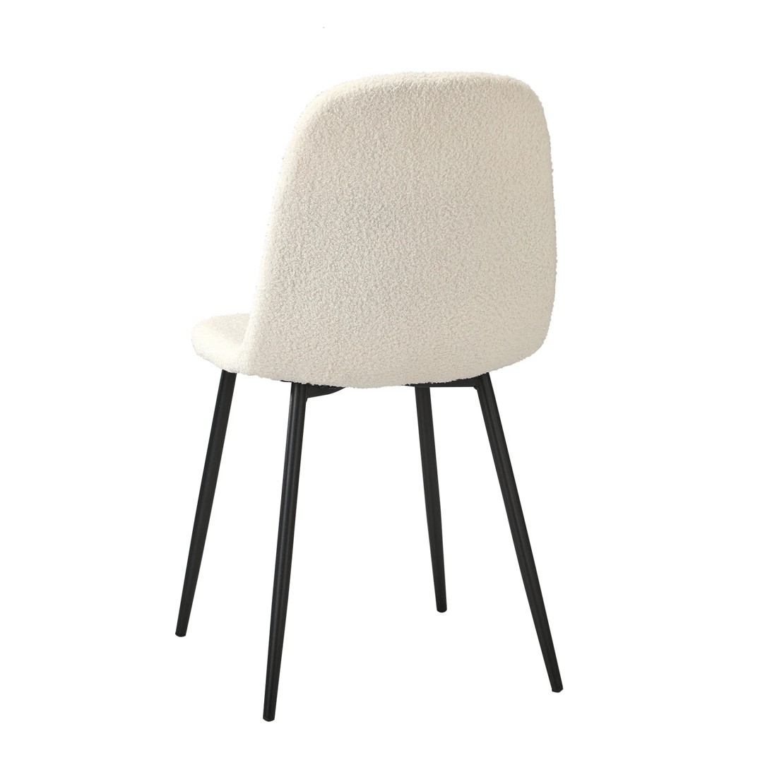 10 Oikiture 4x Dining Chairs Kitchen Accent Chair Lounge Sherpa Seat Metal Legs
 - White, 10 of 10