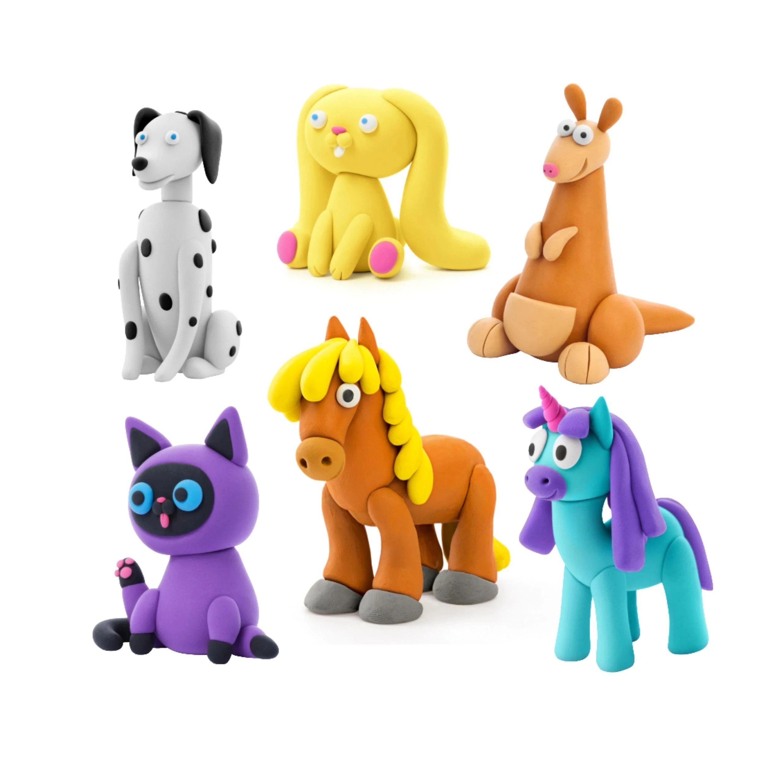 2 Hey Clay Fluffy Pets - Assorted - Multi, 2 of 7