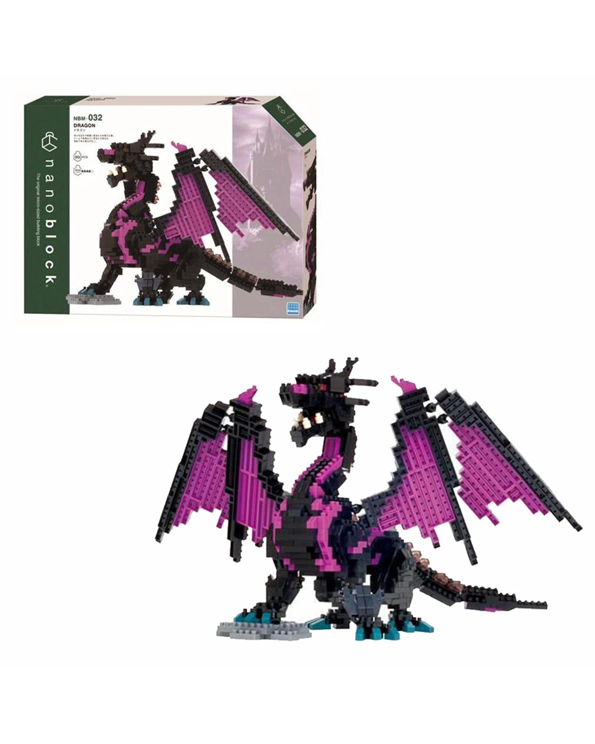 1 Nanoblock DX Dragon Purple and Black, 1 of 3