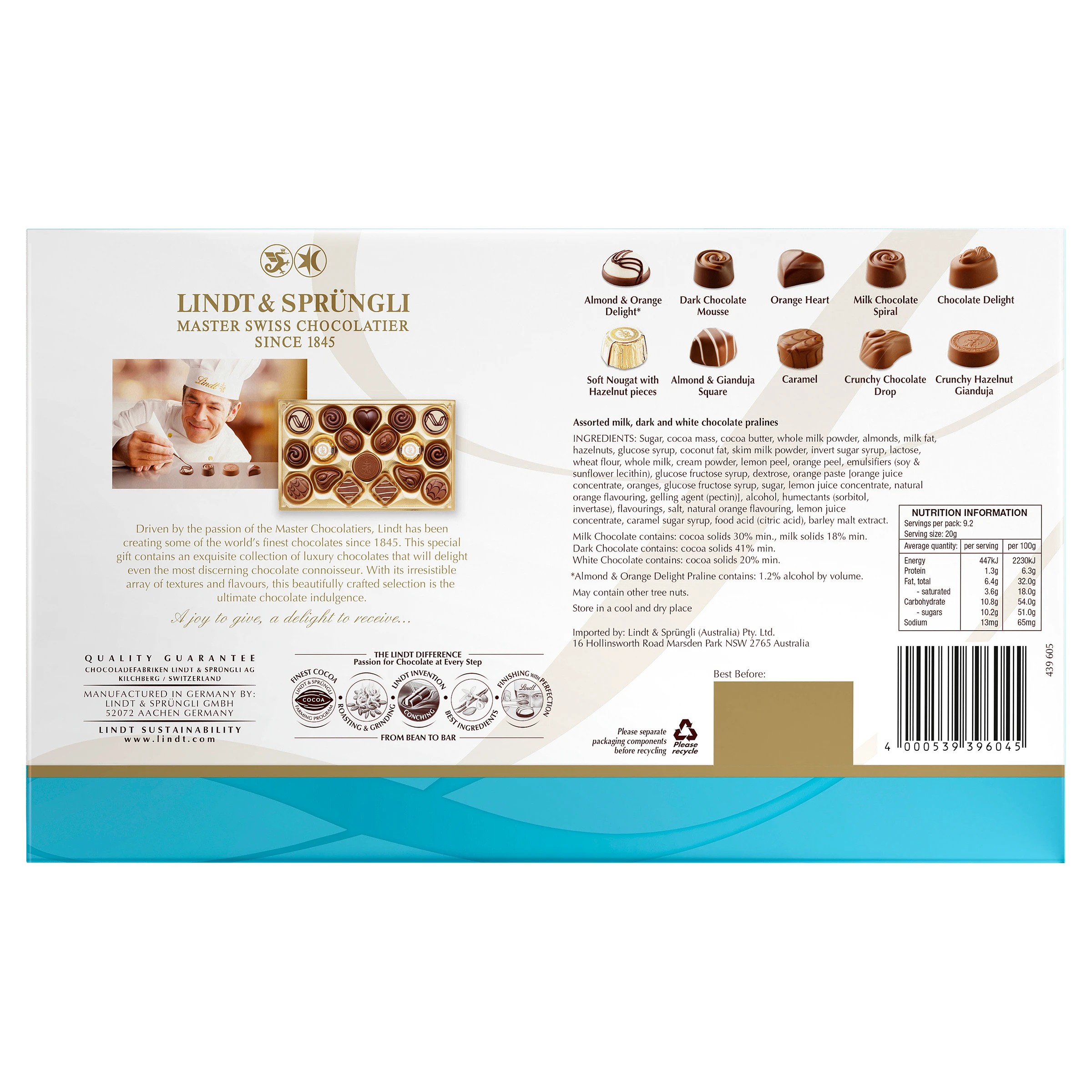 6 Lindt Master Chocolatier Collection 184g, 6 of 6
