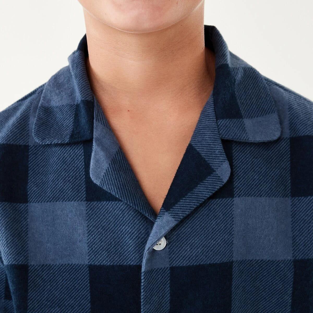 4 Flannelette Pyjama Set Blu Checks, 4 of 9