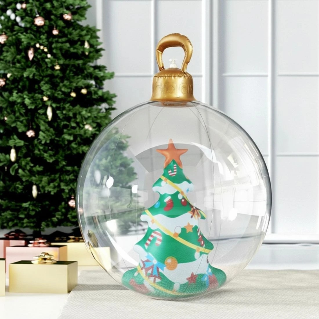 2 Jingle Jollys Christmas Inflatable Ball 60cm Tree Decoration Giant Bauble - Multi, 2 of 7