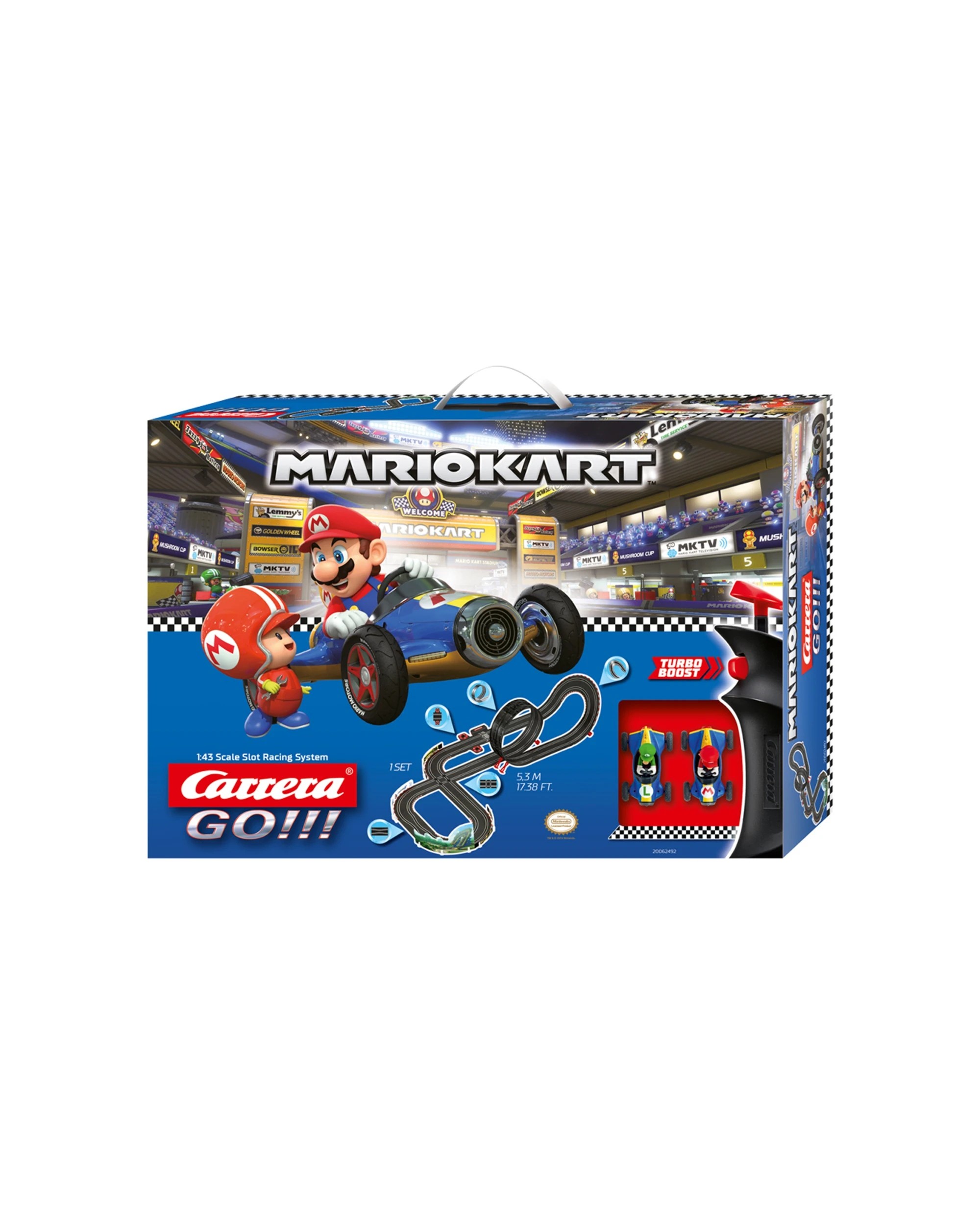 1 Carrera Go Nintendo Mario Kart 8 Slot Car Racing Set 5.3 Metre Track Kids 6 Plus - Multi, 1 of 2