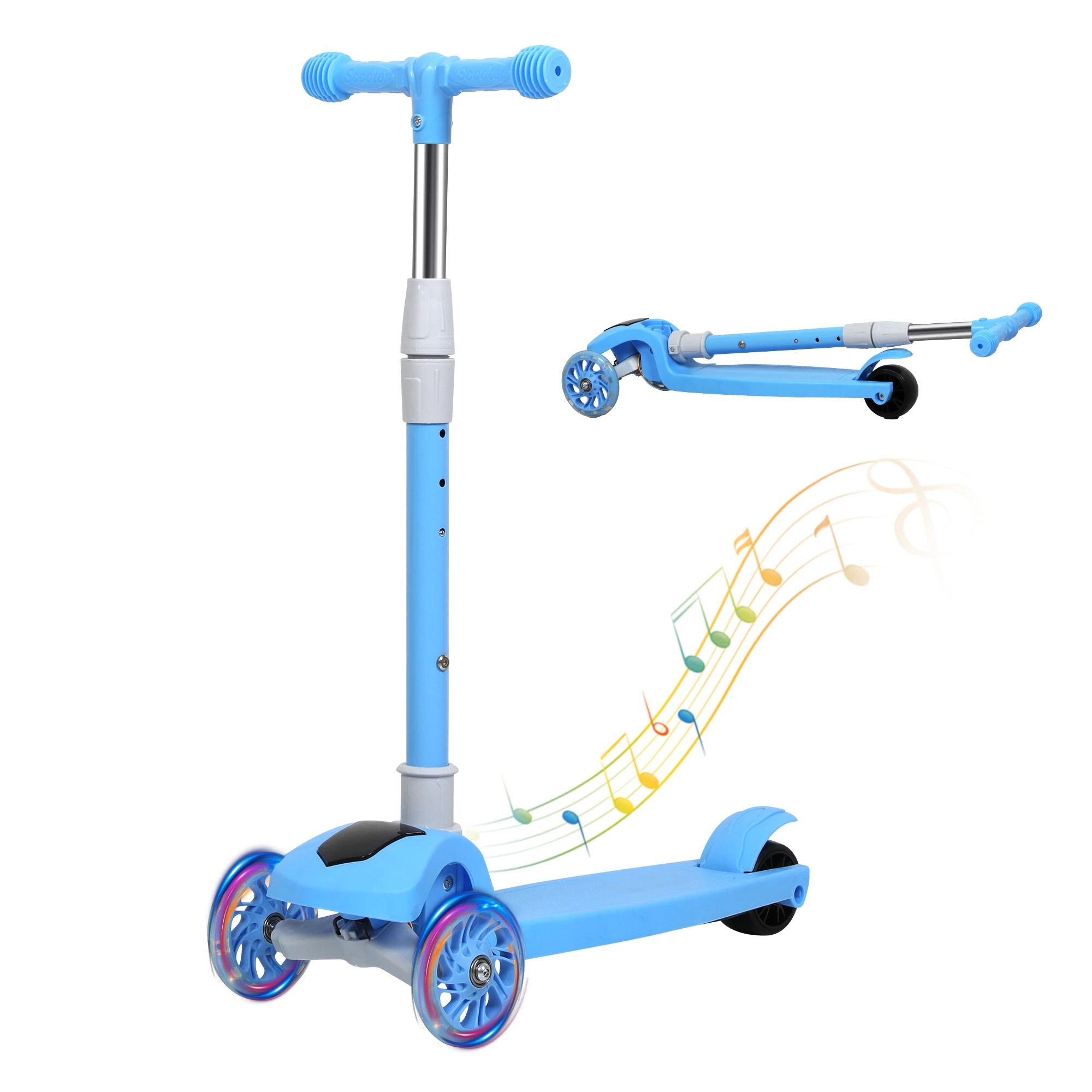 1 Bopeep Foldable Kids Scooter - Blue, 1 of 6