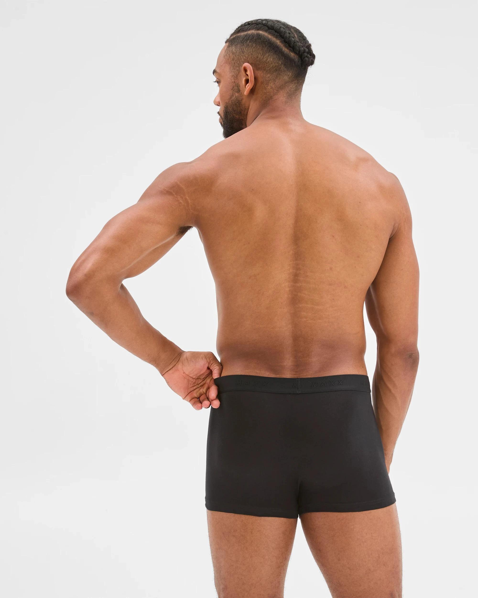 4 Maxx Australian Cotton 7 Pack Hipster Trunks BLACK, 4 of 5