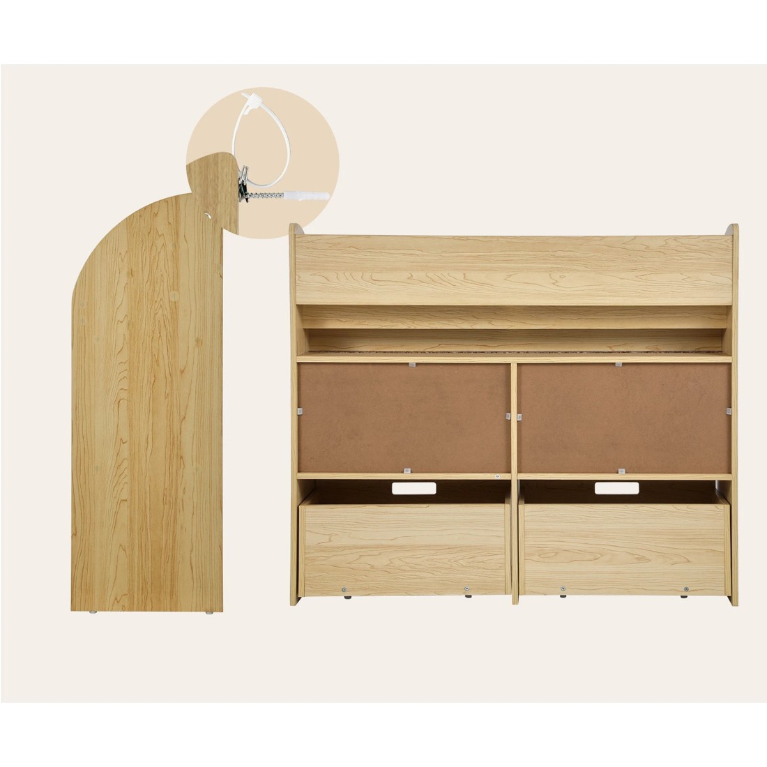 5 Oikiture Kids Bookshelf Children Bookcase Toy Storage Box Display Shelf
 - Natural, 5 of 10