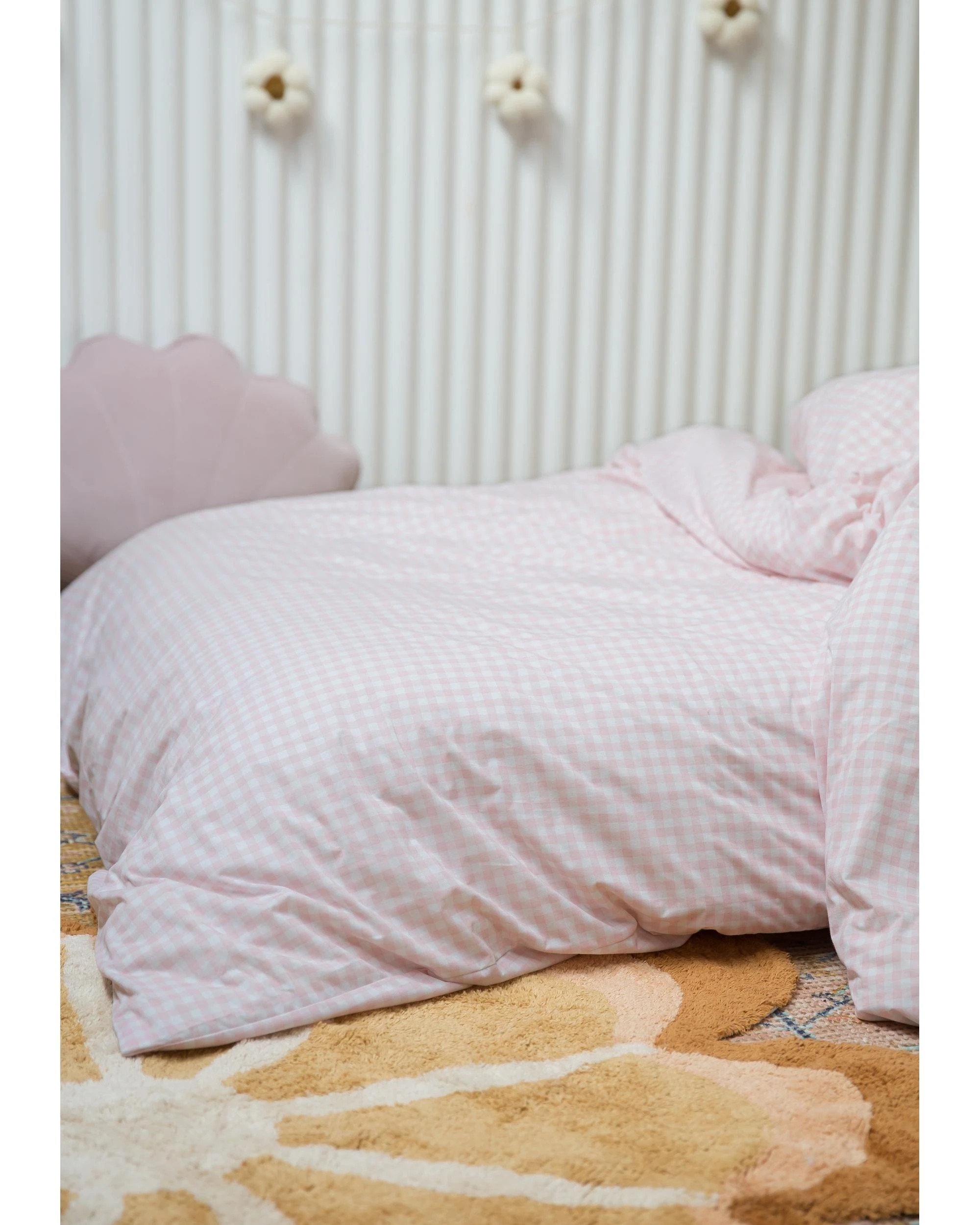 3 The Midnight Gang King Single Blush Gingham Waterproof Doona Cover
 - King Single Bed
 - pink, 3 of 4