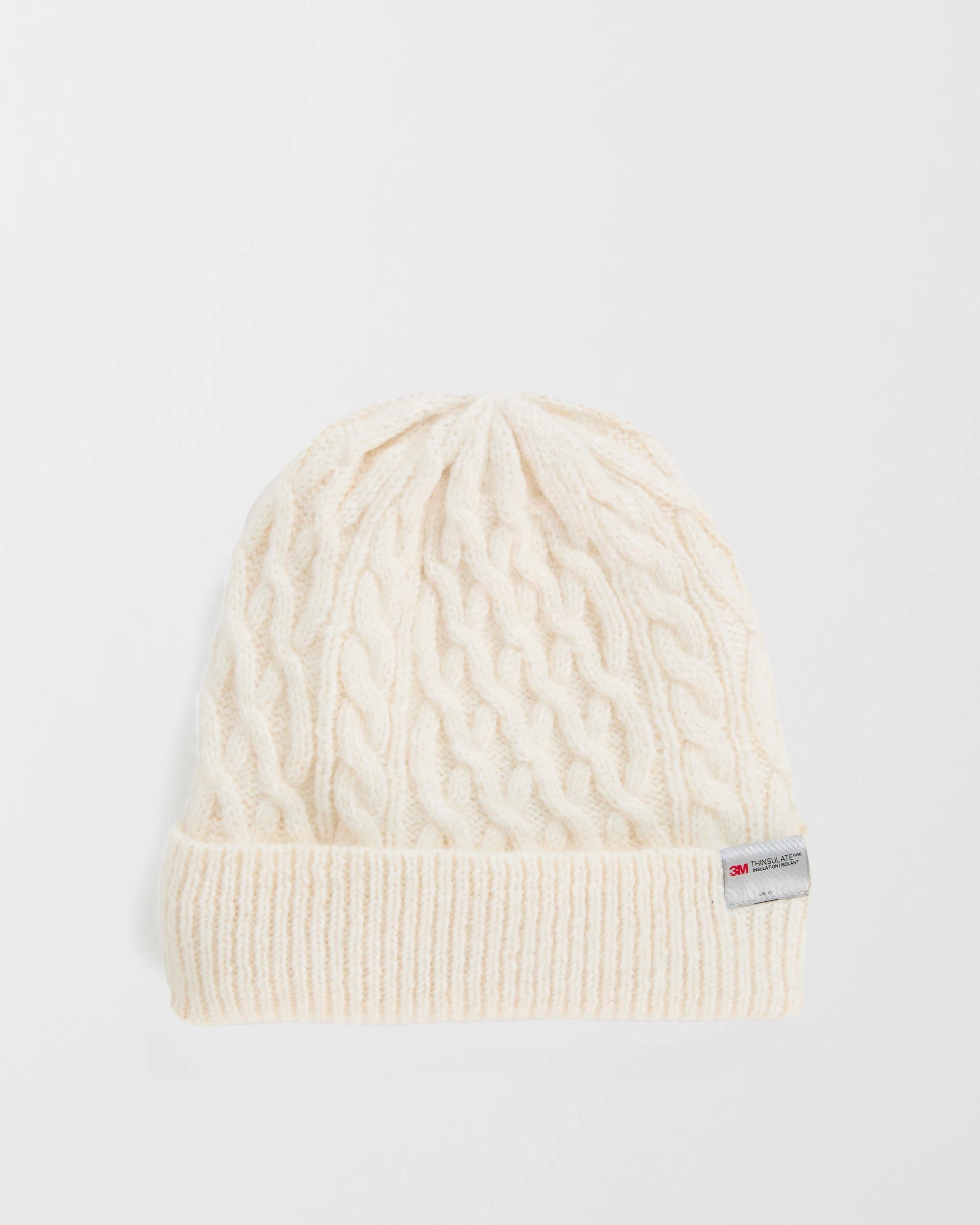 1 Target Woman Thinsulate Cable Knit Beanie CREAM, 1 of 1