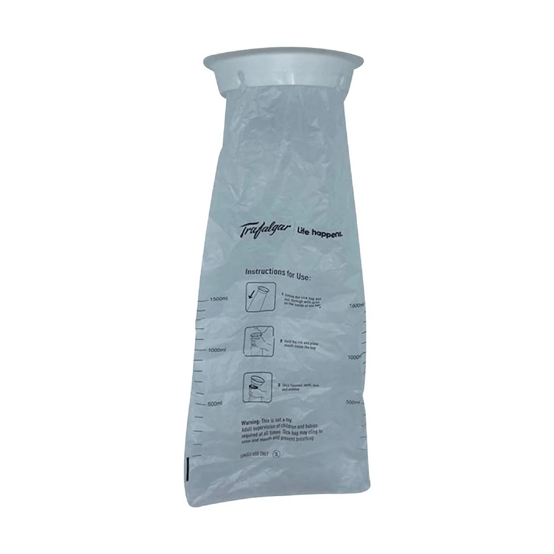 4 Trafalgar Sick Bags with Wipes 1500ml 3 Pack, 4 of 7