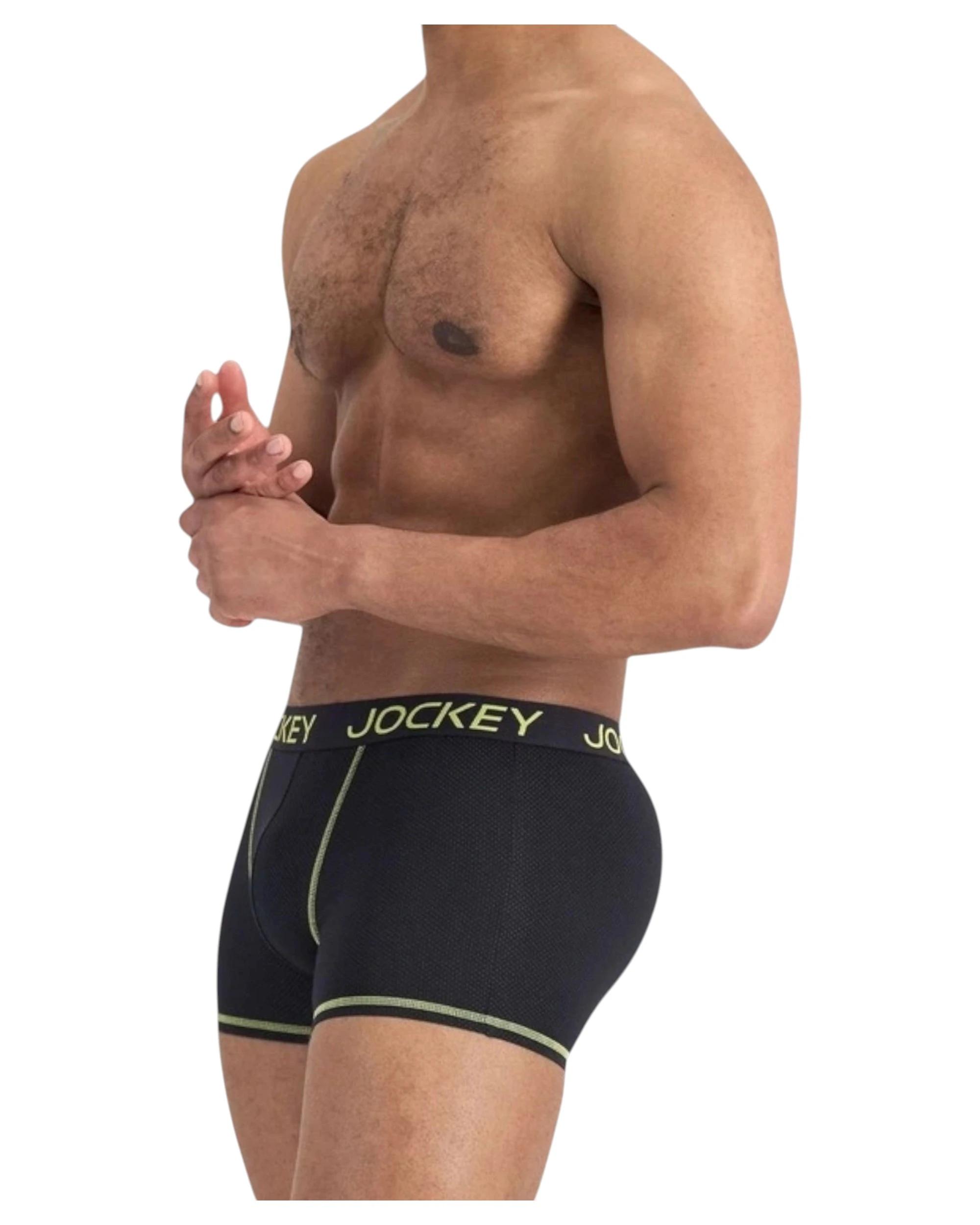 3 Jockey 4 Pack Mens Performance Active Trunk Cotton Underwear BLACK, 3 of 5