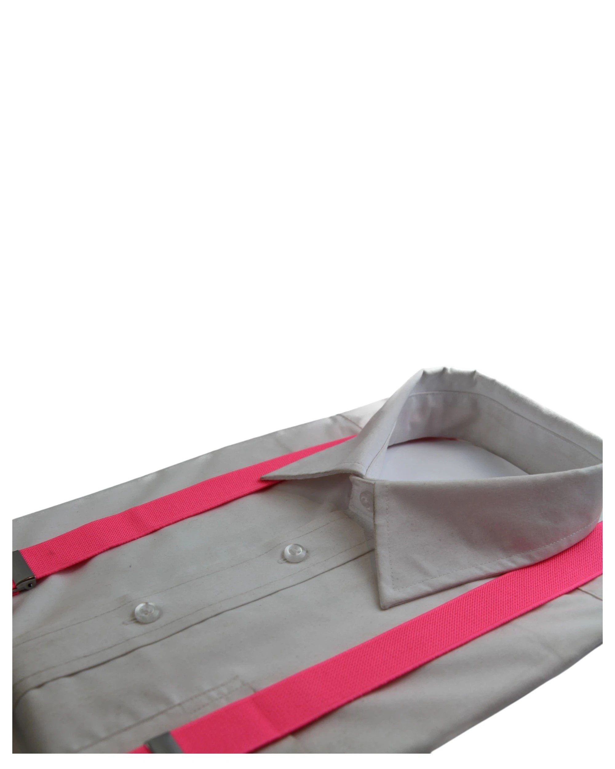 1 Zasel Mens Adjustable 85cm Fluro Pink Suspenders, 1 of 1