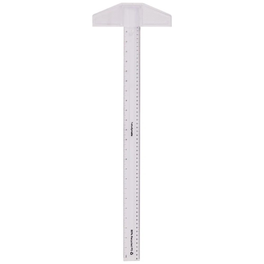1 Studymate Rectangular Plastic T-Square 60cm, 1 of 2