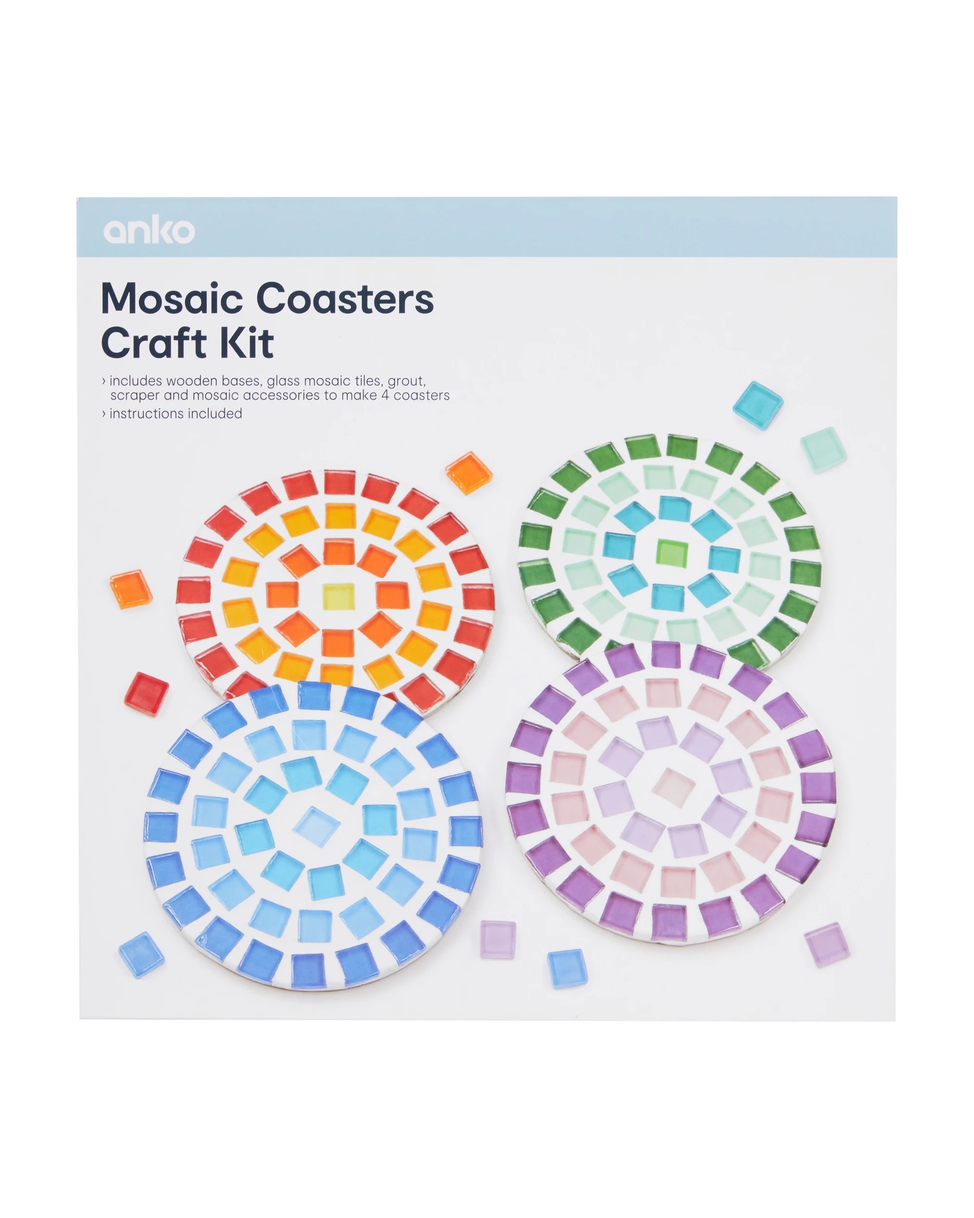 1 DIY Mosaic Coasters Craft Kit, 1 of 3