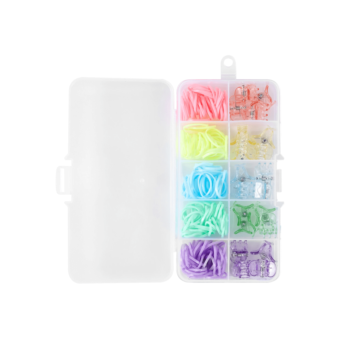 2 OXX Haircare 170 Piece Mini Claw Clips and Poly Bands - Multi Colour, 2 of 5