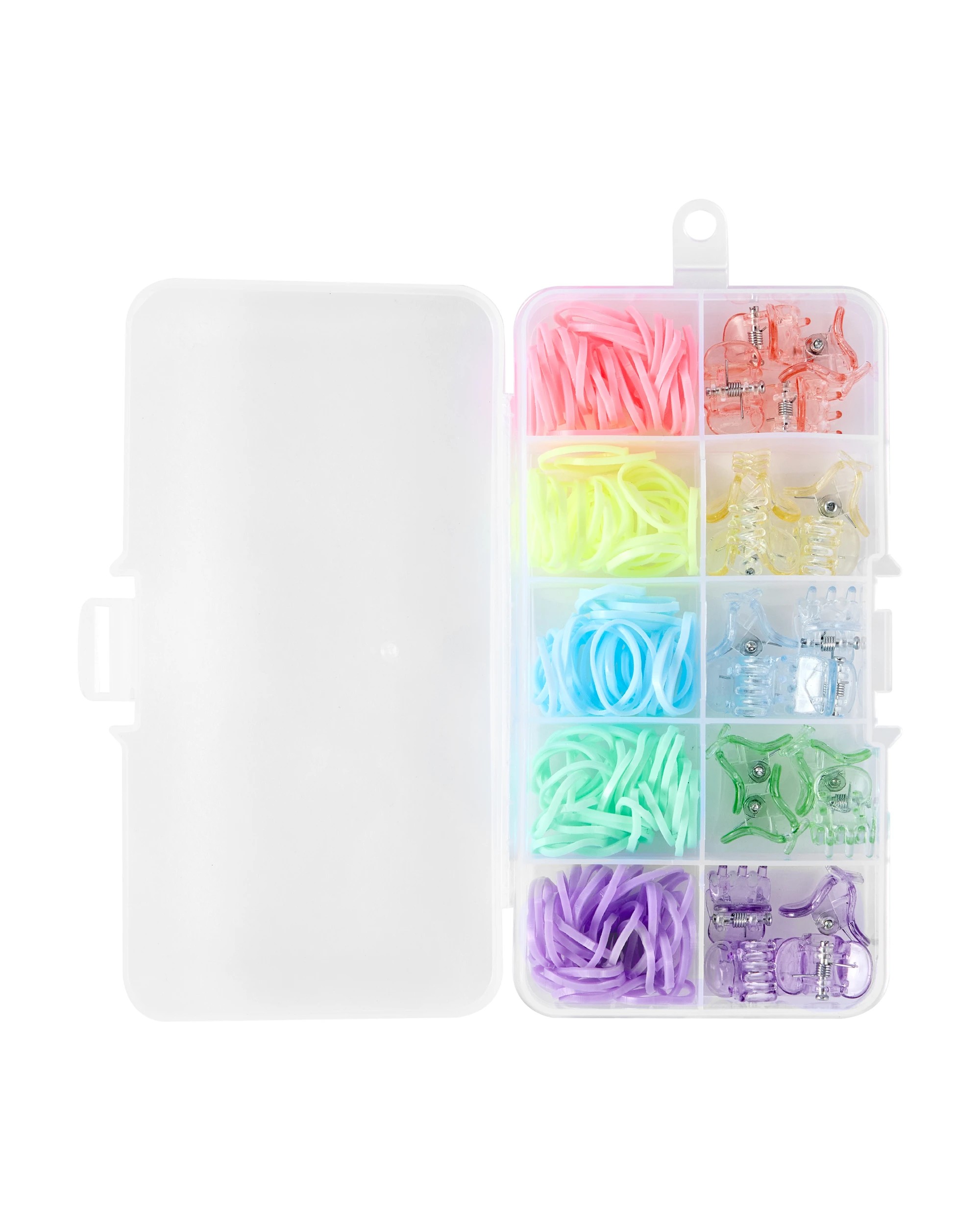 2 OXX Haircare 170 Piece Mini Claw Clips and Poly Bands - Multi Colour, 2 of 5
