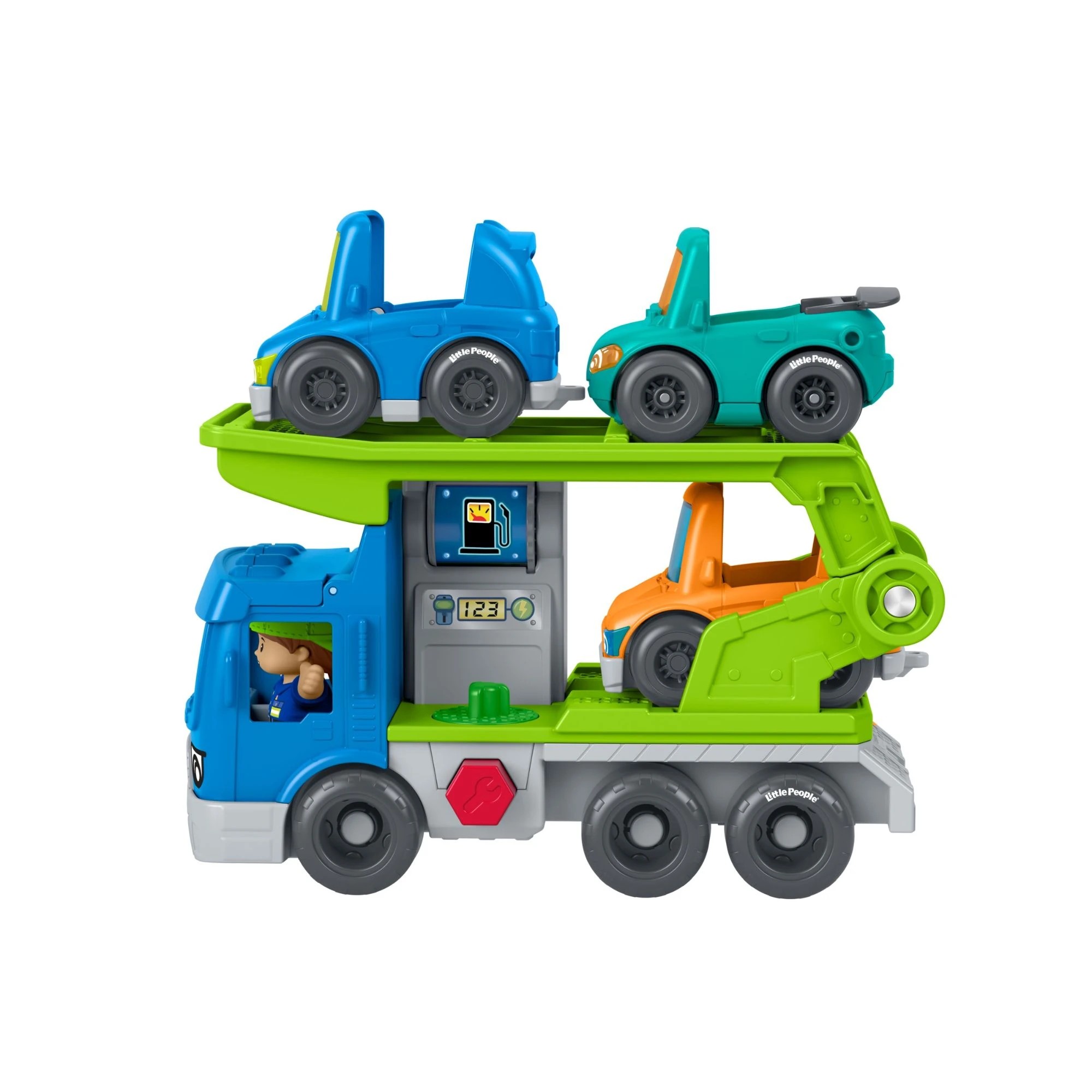4 Fisher-Price Little People Load & Roll Hauler Car Carrier Toddler Playset, 4 of 6