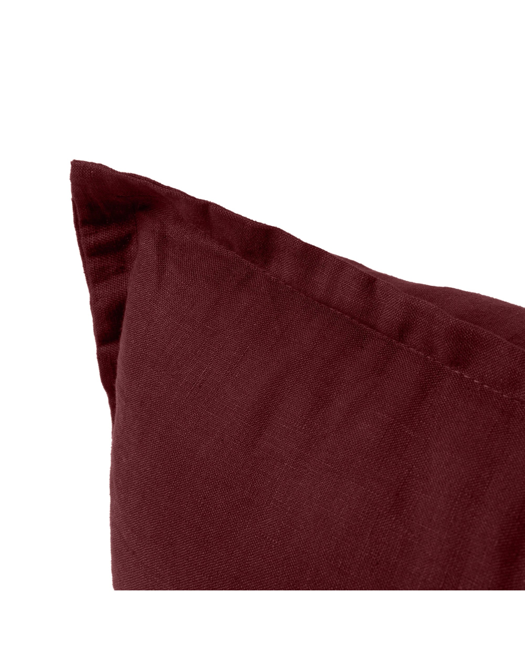 4 Natural Home ARDENNE Washed French Linen Rectangular Cushion with Oxford Edge 40x60cm - Sienna Red, 4 of 8