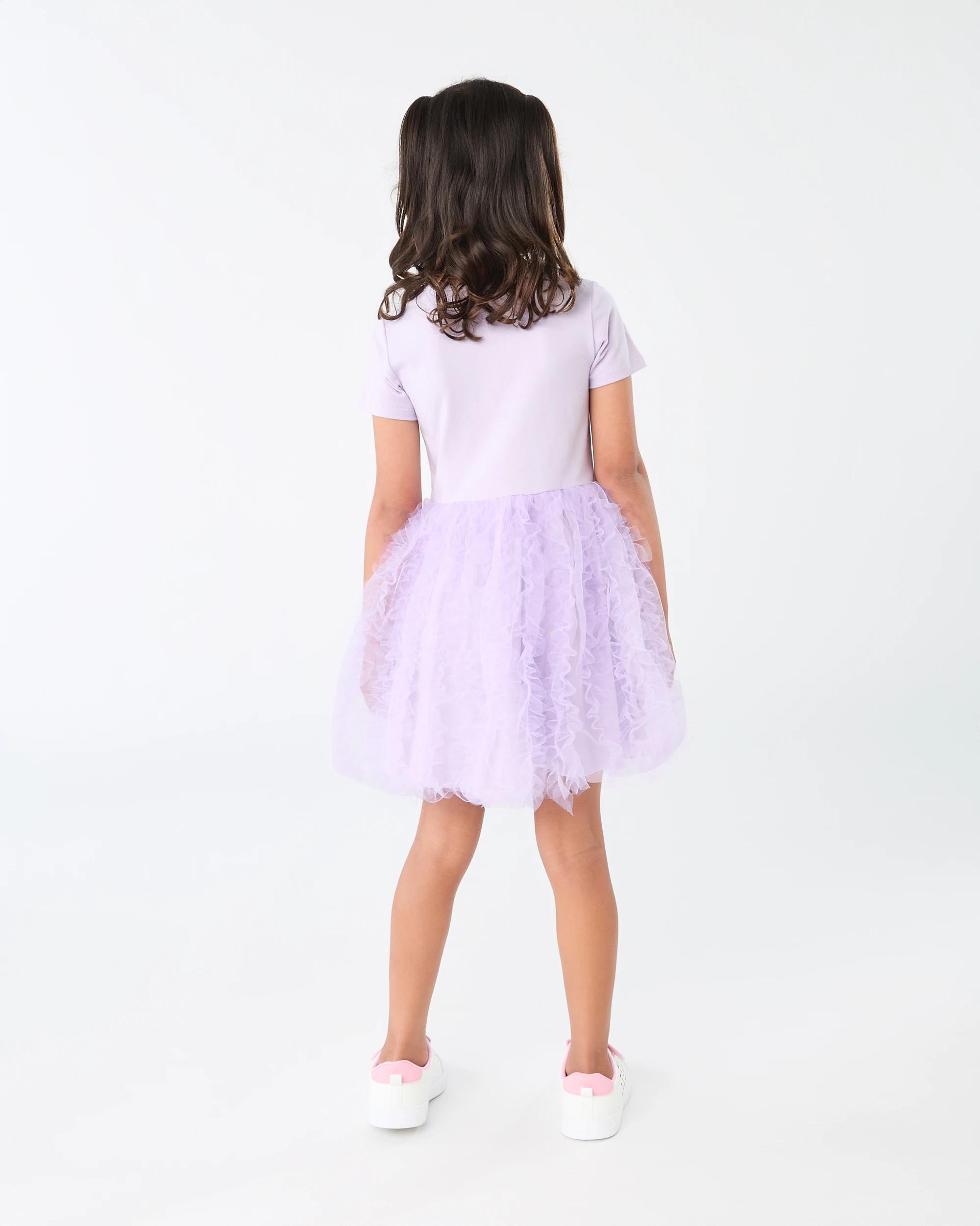 8 Easter Short Sleeve Rib Tutu Dress Prpl Bunny, 8 of 8