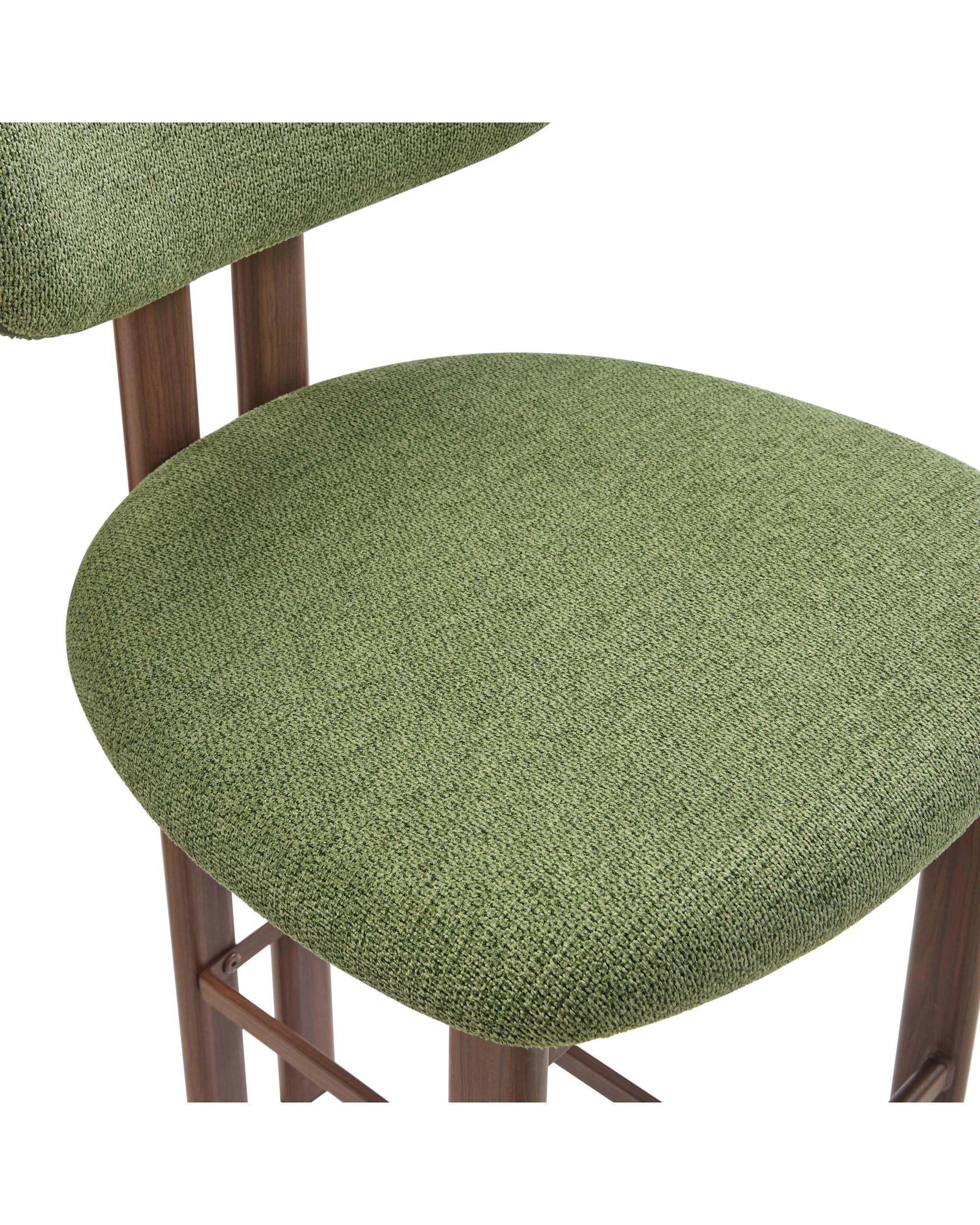 7 Kodu Dining Stools Pair (Set of Two) Olive - Green, 7 of 9