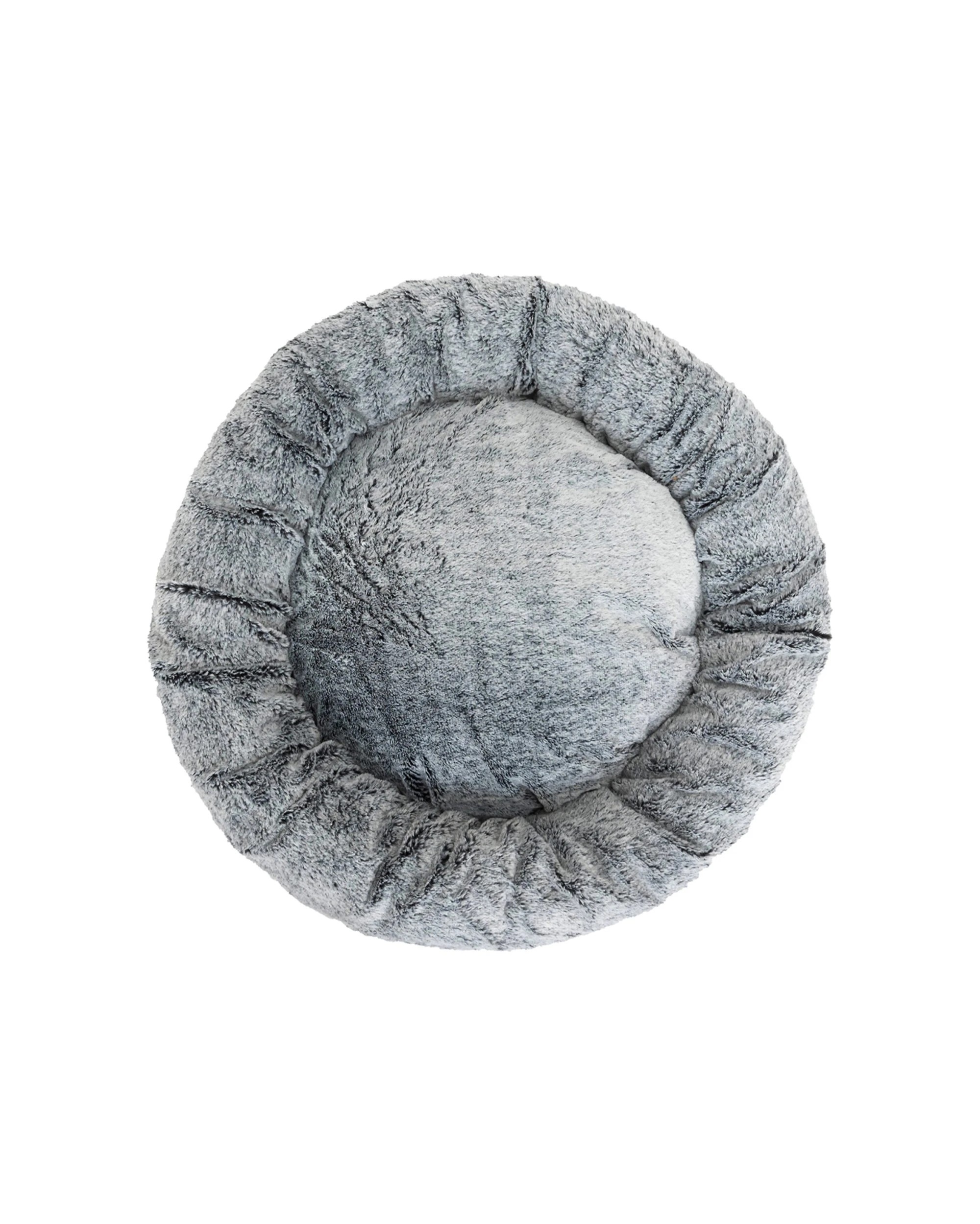 2 SUPERIOR PET GOODS Harley Artic Faux Fur Large Pet Bed Machine Washable 80Cm - Grey, 2 of 6