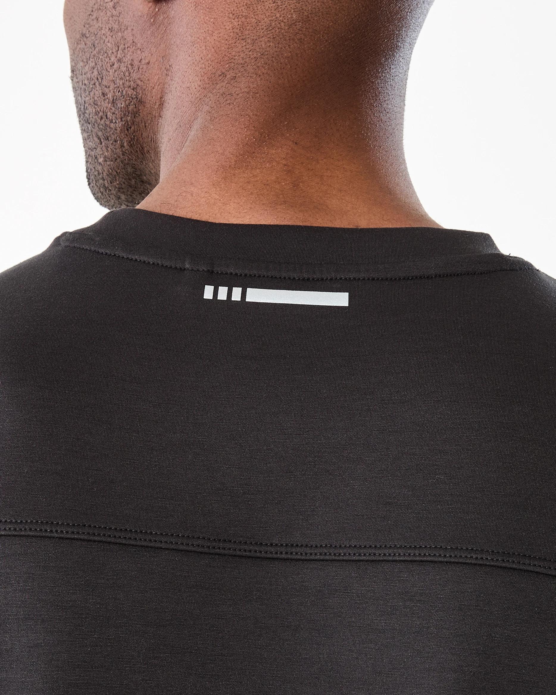 6 Active Mens Oversized Scuba T-shirt BLACK, 6 of 7