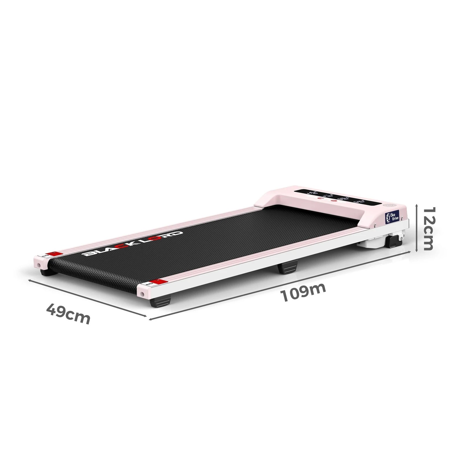 10 Black Lord Treadmill Electric Walking Pad Under Desk Home Office Fitness 38cm Belt - Pink, 10 of 10