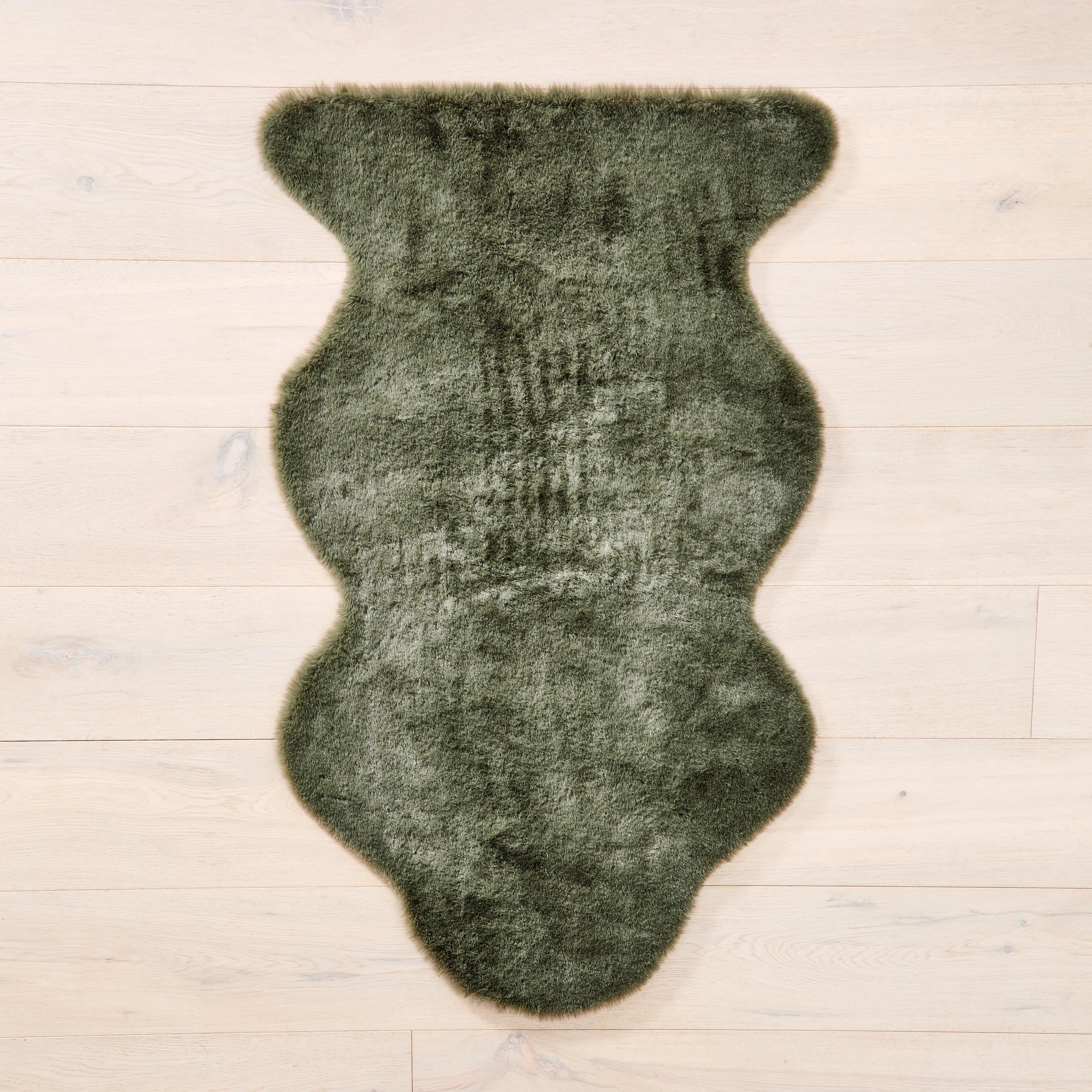 5 Faux Fur Rug - Green, 110cm x 65cm, 5 of 6