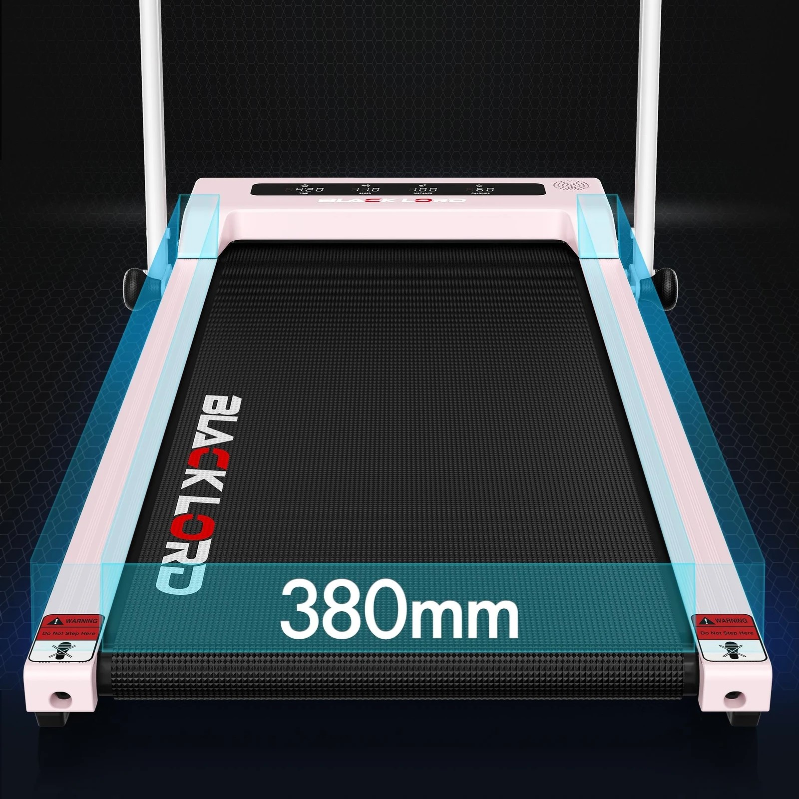 6 Black Lord Treadmill Electric Walking Pad Foldable Under Desk Home Gym 38cm Belt - Pink, 6 of 10