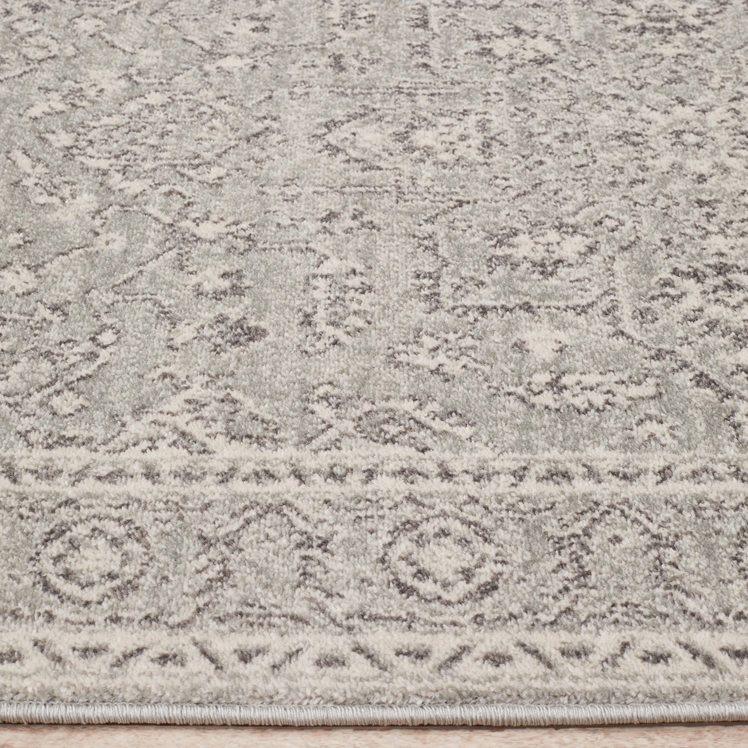 5 Common Ground Rugs Encore 261 500x80cm - Extra Large Runner Power Loomed Pet Friendly Rug - Silver, 5 of 7
