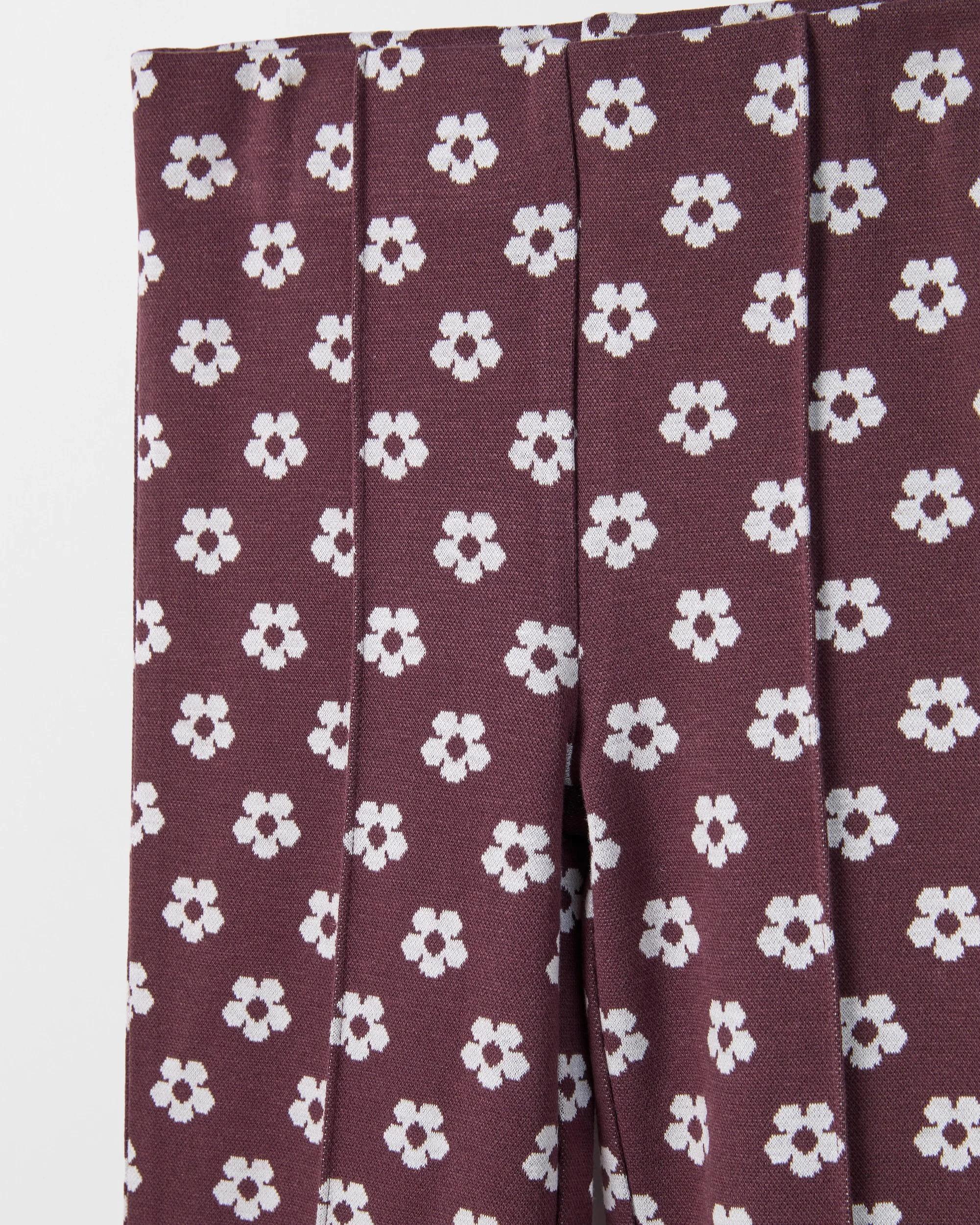 2 Target Kids Ponte Flare Leggings BROWN DITSY, 2 of 2