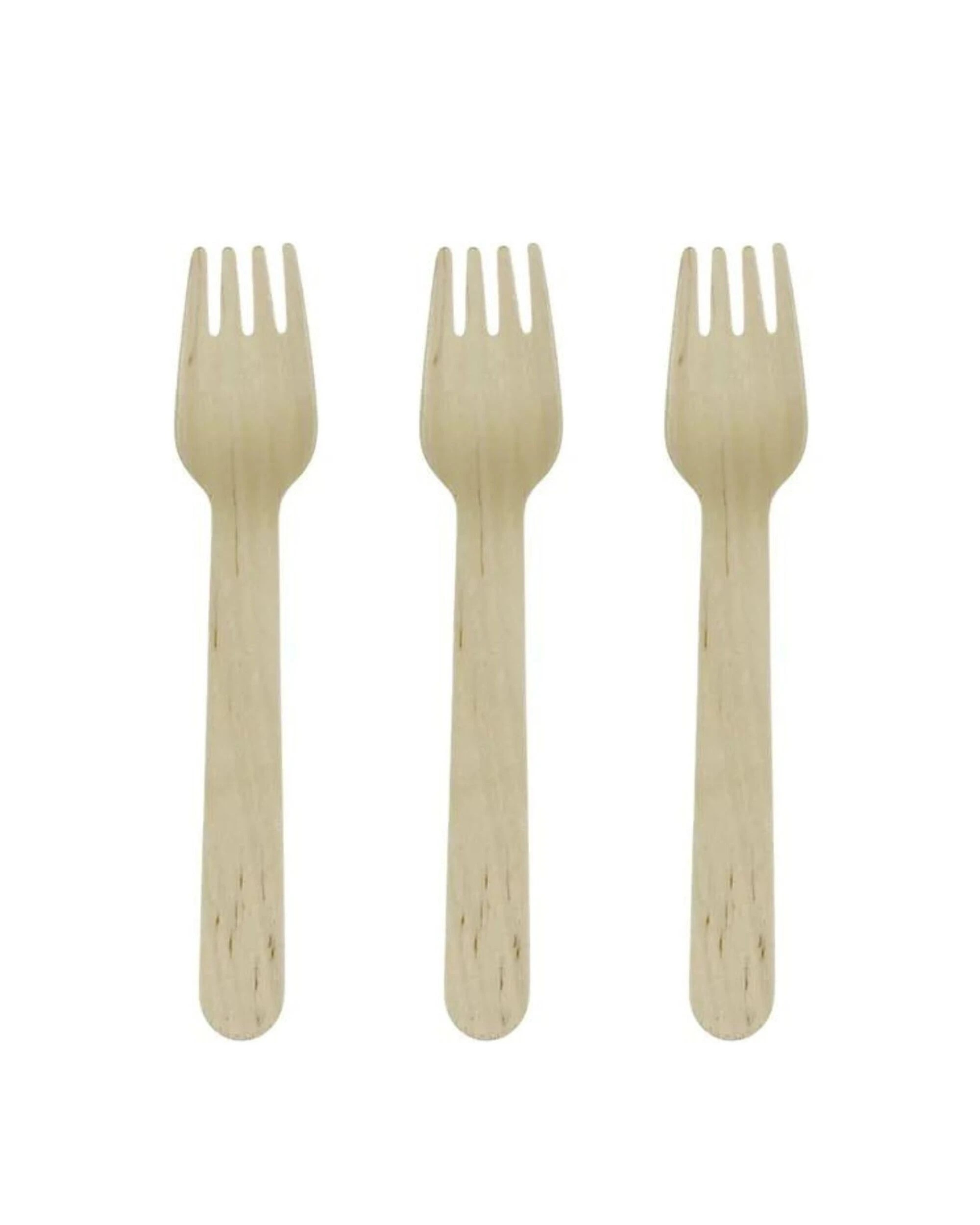 1 Durmaz Eco Wooden Forks Pack of 50, 1 of 2