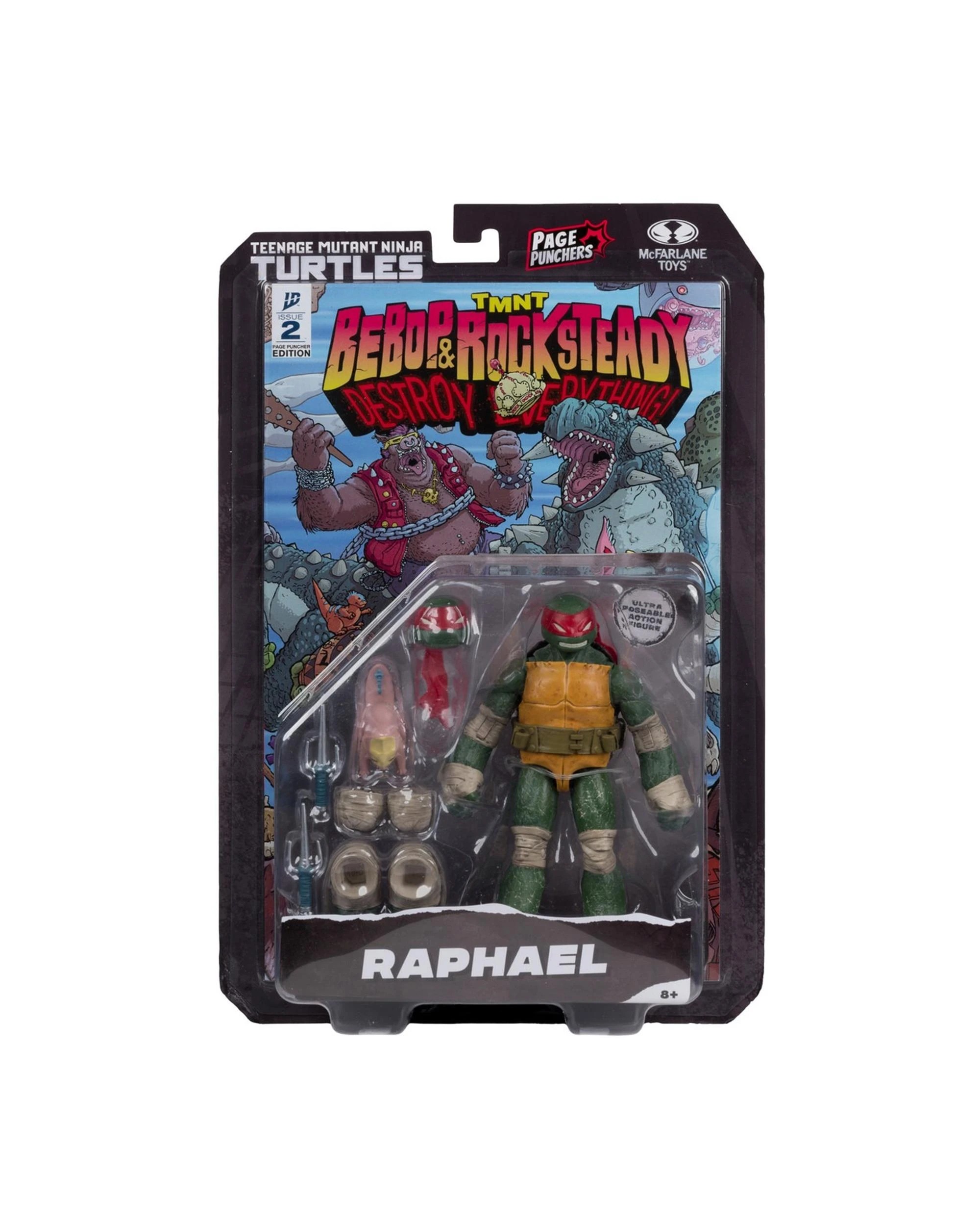 8 Teenage Mutant Ninja Turtles Bebop & Rocksteady Destroy Everything 2 Raphael 5" Figure with Comic, 8 of 9