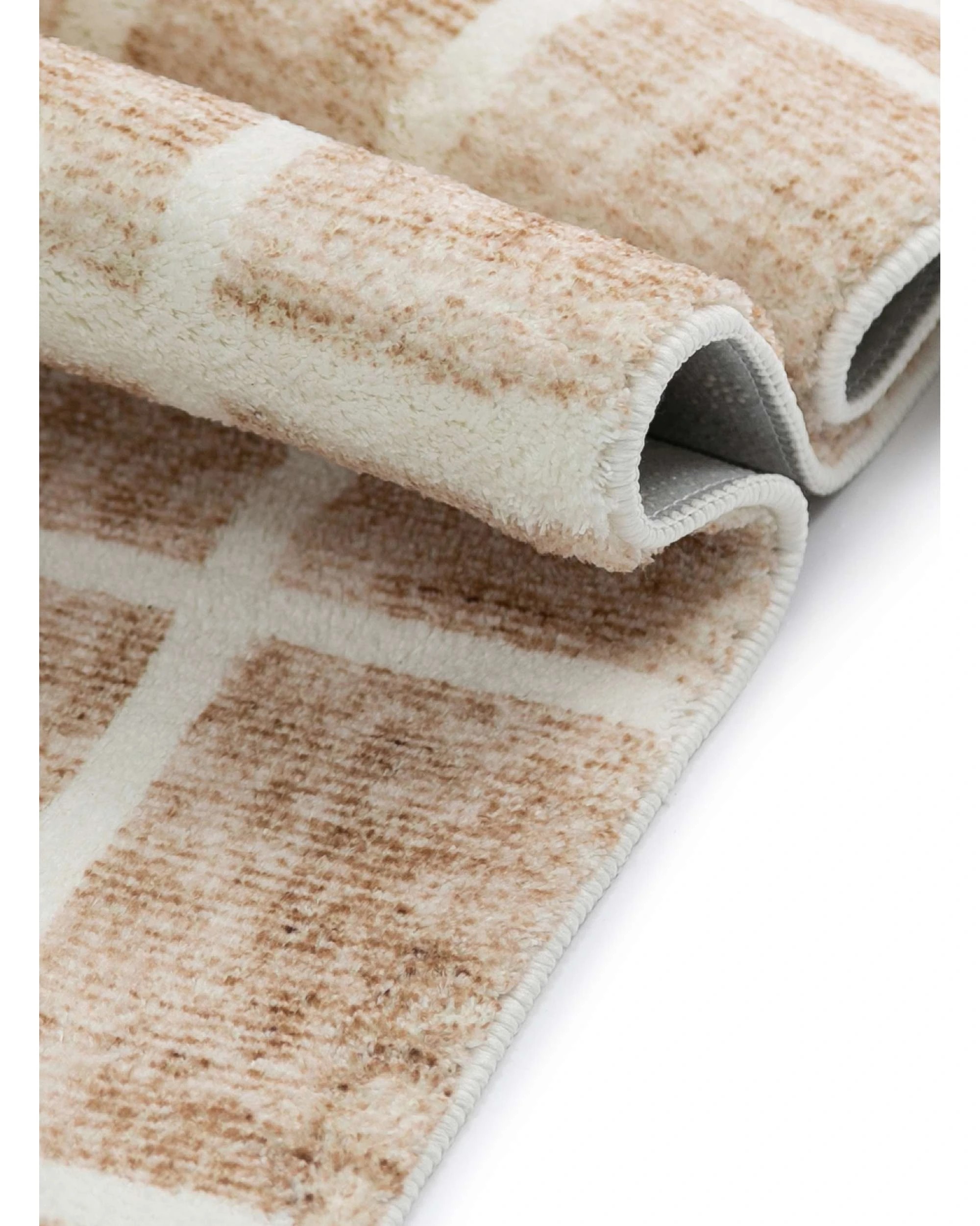 6 Loopsie Oodi Plaid Washable Rug-230cm x 160cm - Brown, 6 of 6