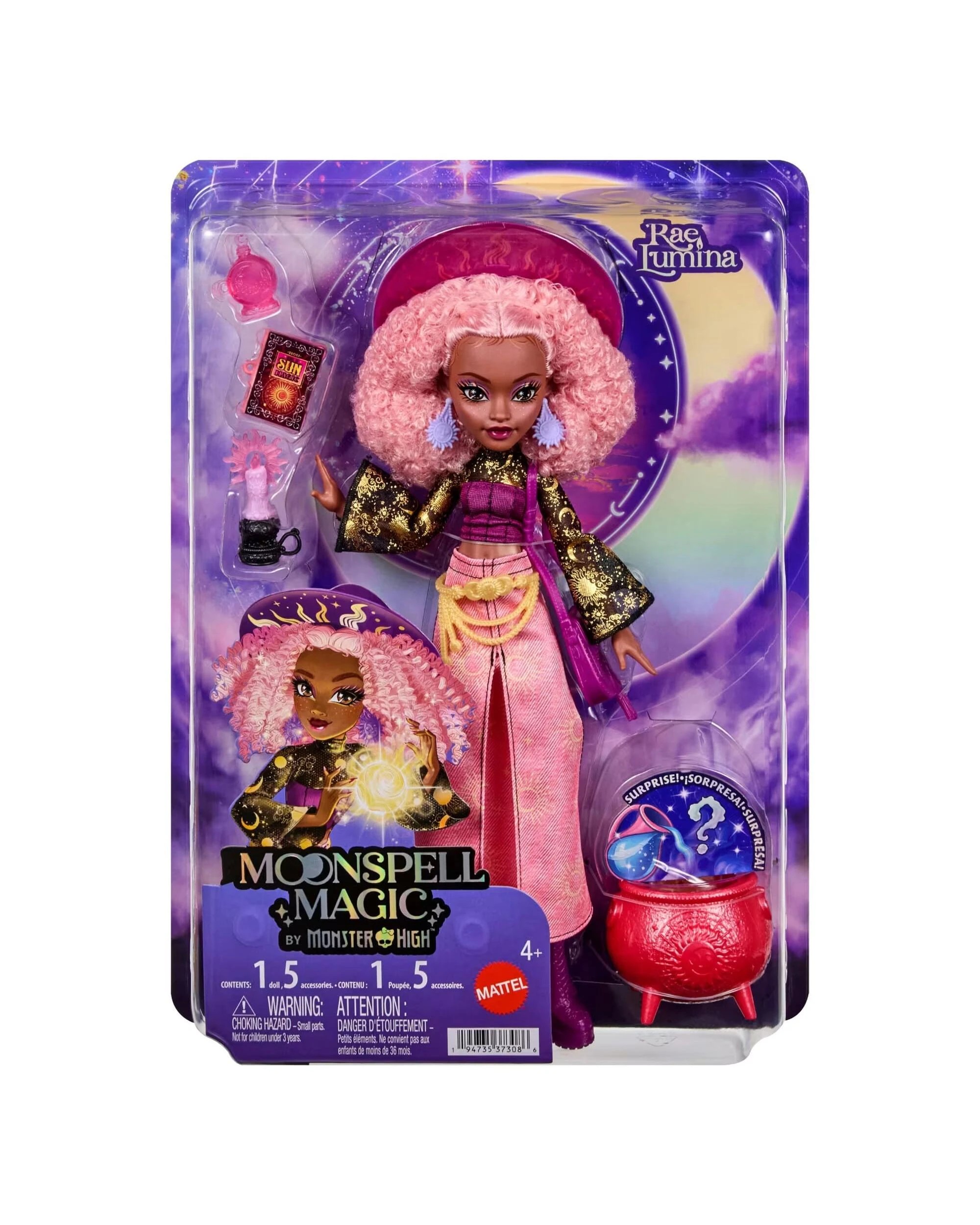 1 Monster High Moonspell Magic Rae Lumina Sun Witch Fashion Doll, 1 of 5