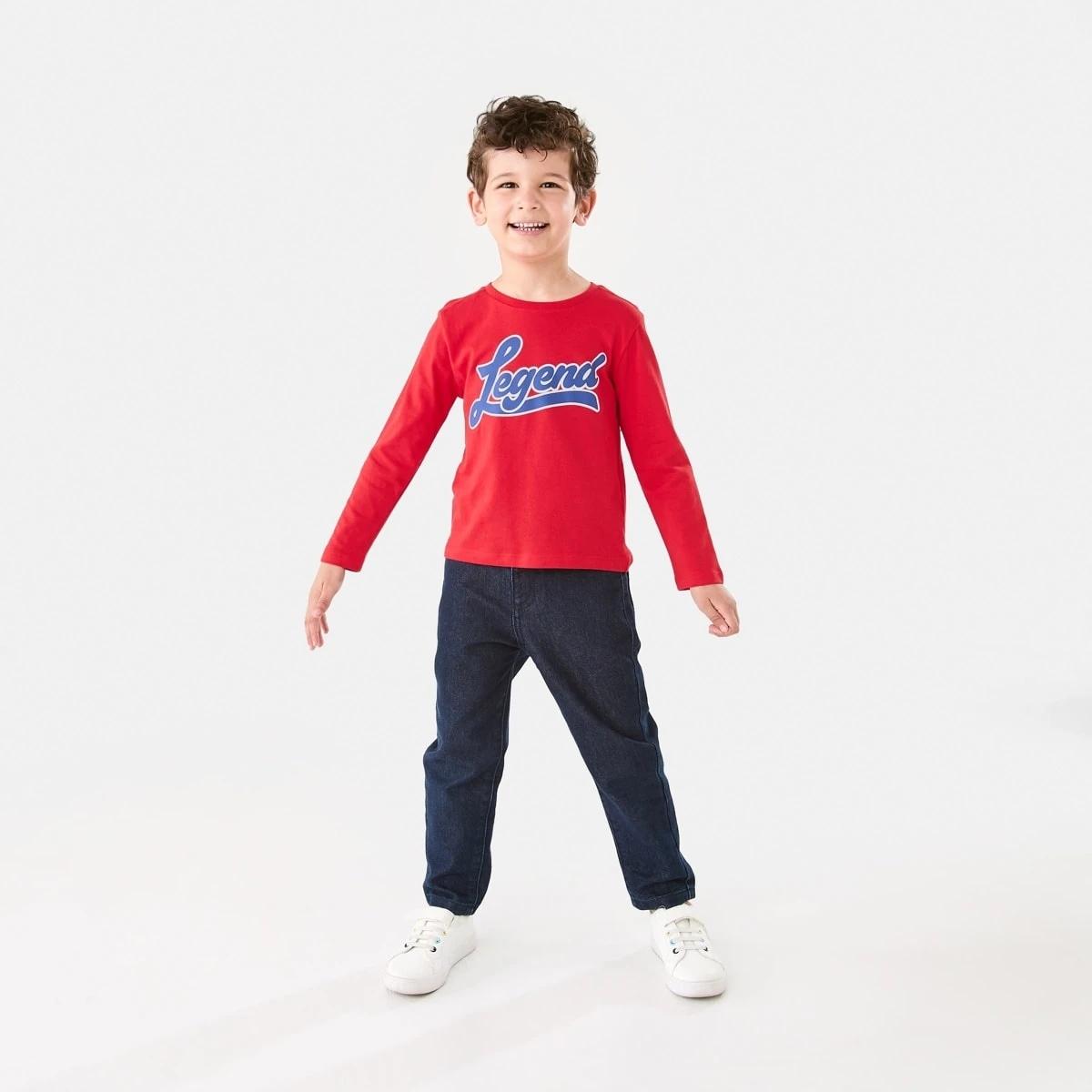 5 Long Sleeve Print T-shirt Red Legend, 5 of 8