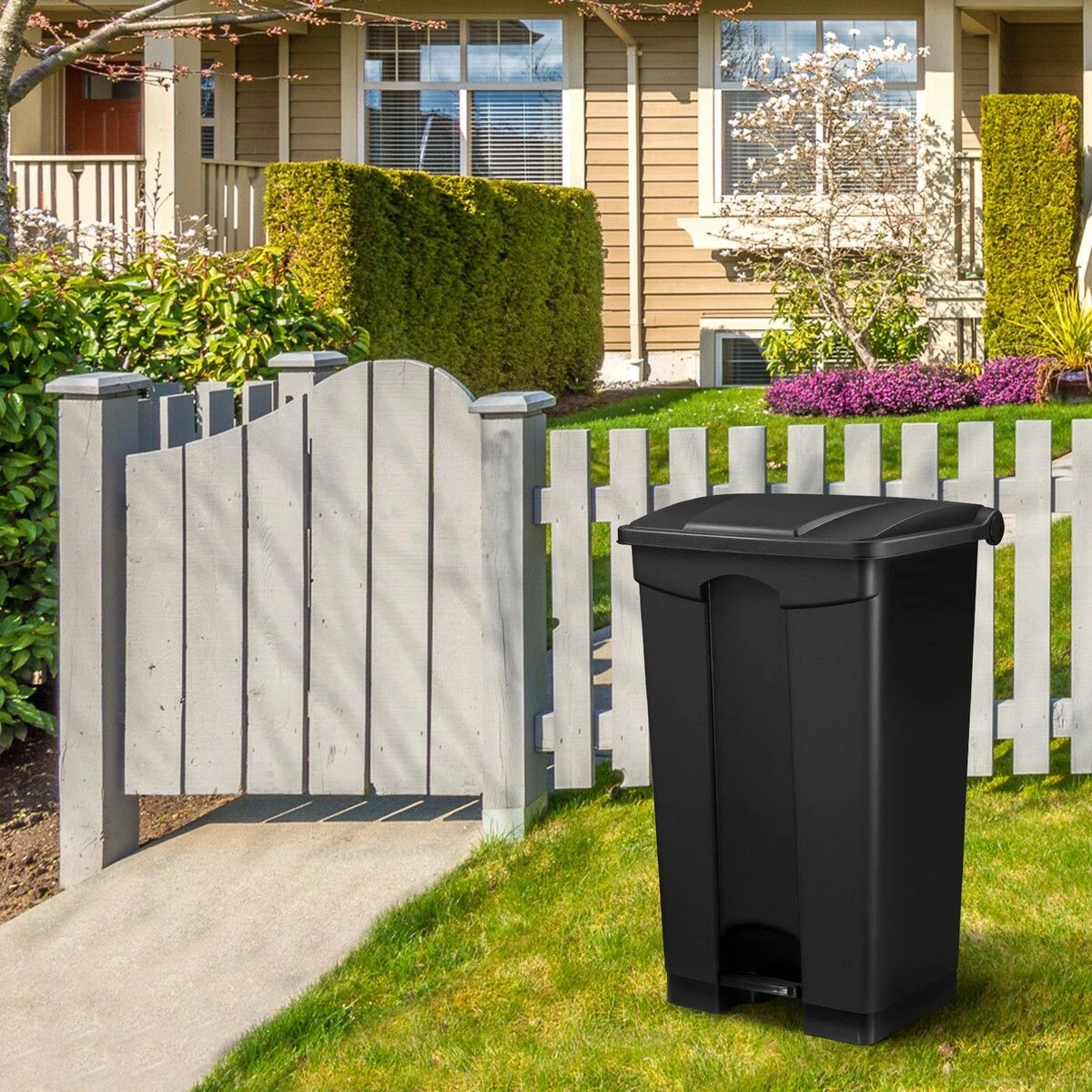 5 LUXSUITE 68L Rubbish Bin Kitchen Compost Dustbin Garbage Trash Waste Recycling Can Pedal Garden Home Office Large, 5 of 6