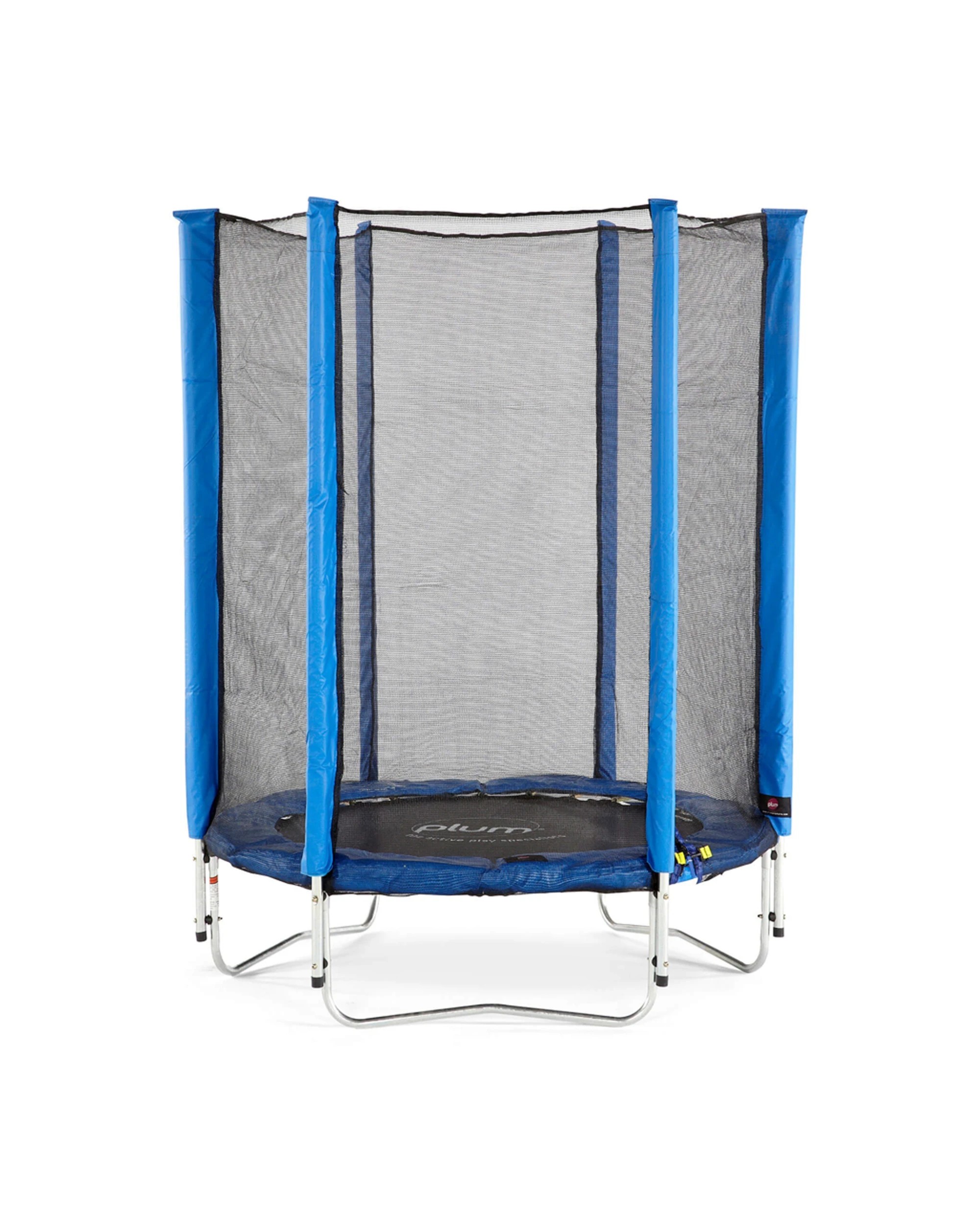 1 Plum Play Au 4ft Junior Trampoline With Enclosure Net Galvanised Steel - Blue, 1 of 6