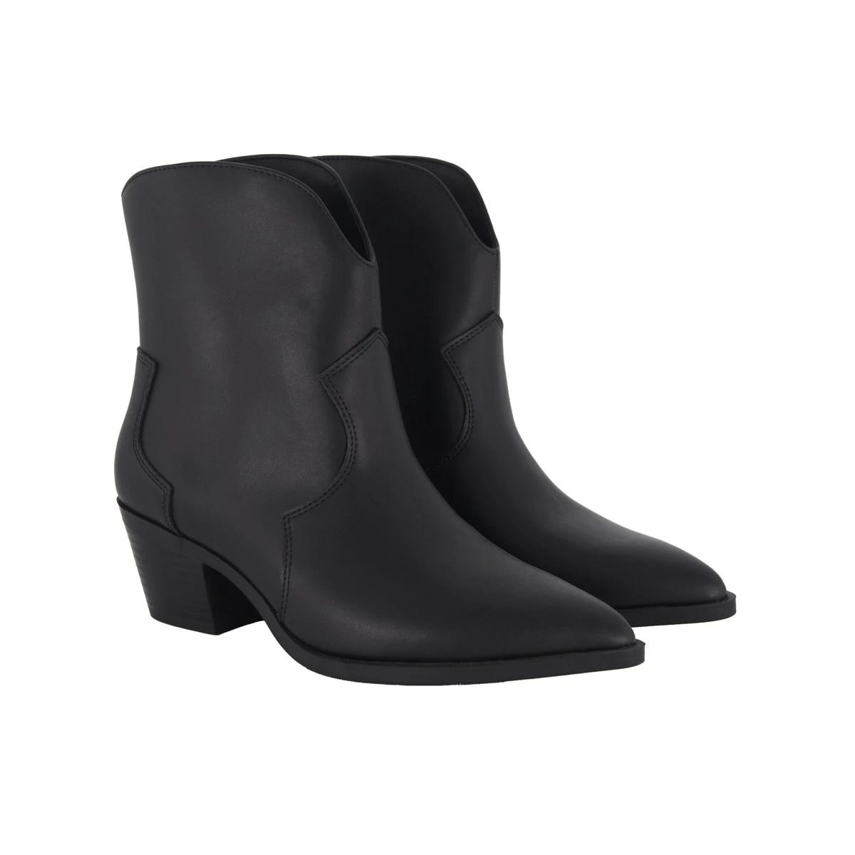 4 Western Block Heel Boots Black, 4 of 4