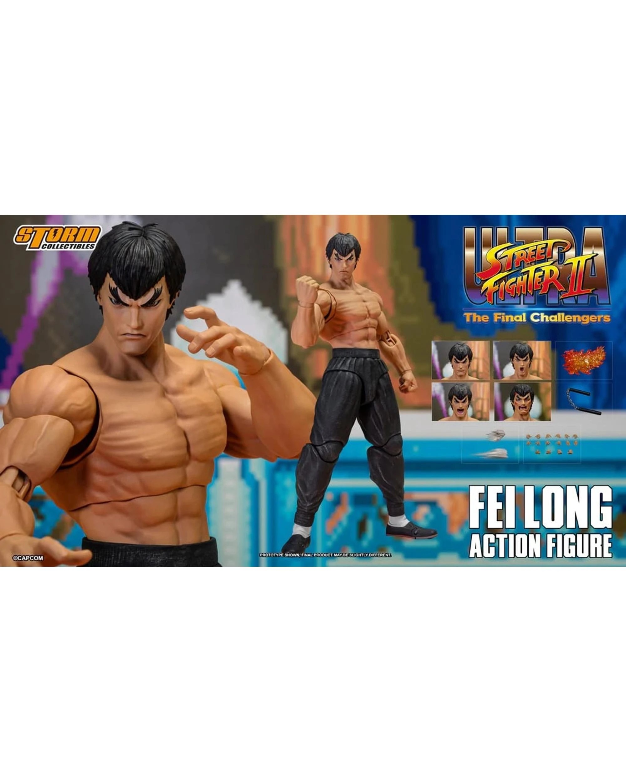 2 Ultra Street Fighter II The New Challengers Fei Long Action Figure, 2 of 10