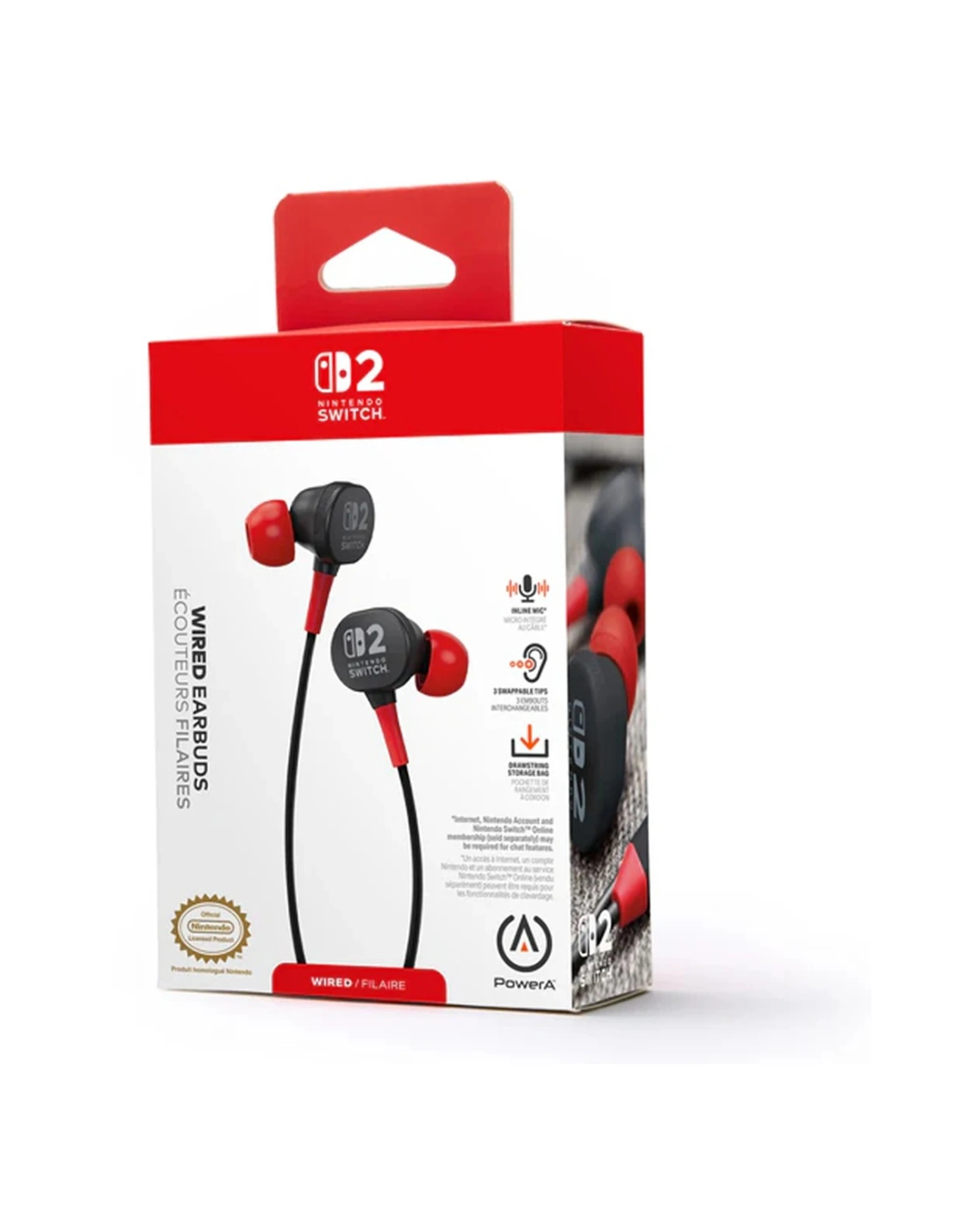 7 PowerA Nintendo Switch 2 Wired Earbuds With Mic & Drawstring Bag 3.5mm - Black, 7 of 7