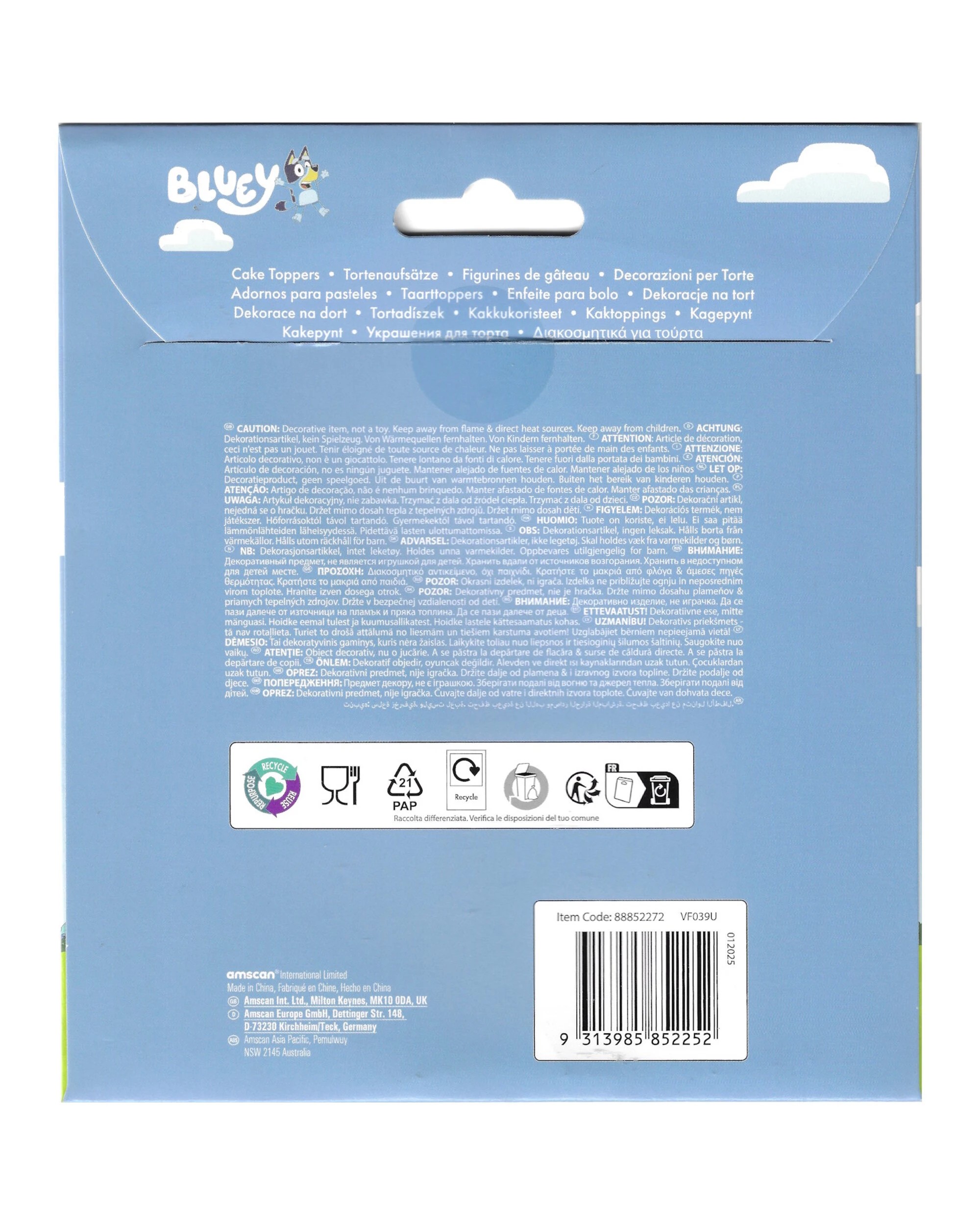 4 CCDS Bluey Cake Toppers Pack of 7 - Multi, 4 of 4