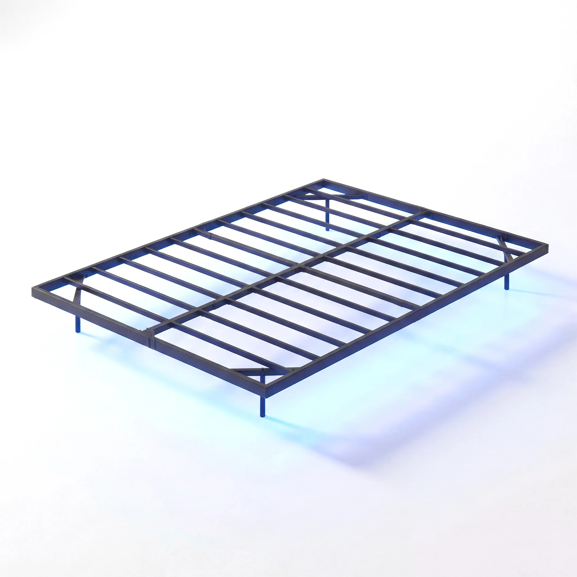 4 Advwin Double Floating Bed Frame With LED Lights Metal Platform, 4 of 10