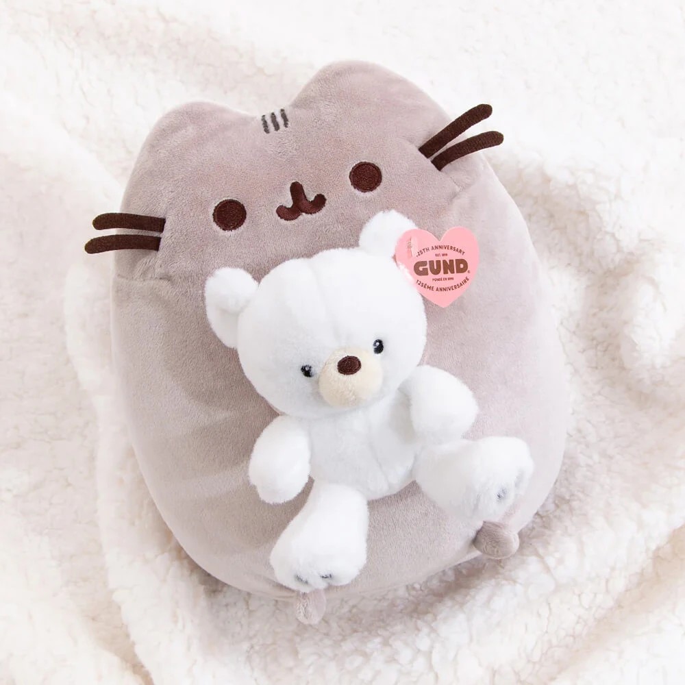 5 Pusheen - with GUND Kai Bear, Soft Toy, Grey, 24cm Height - Multi, 5 of 5