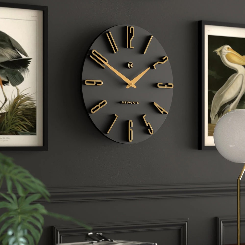 4 Newgate Empire State Wall Clock-Black - Black, 4 of 4