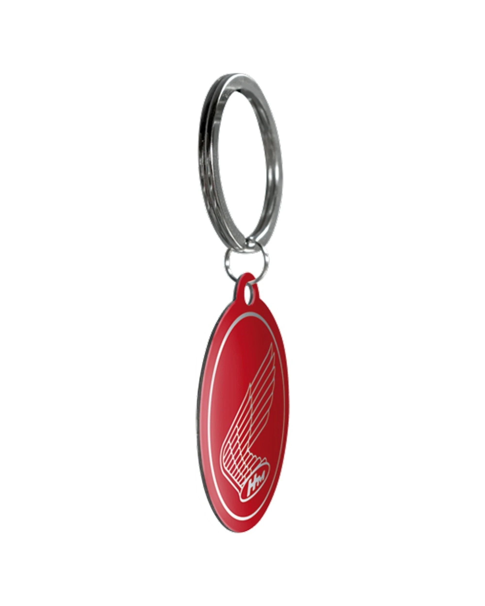 2 Nostalgic Art Stainless Steel Keyring Round Honda Logo Stainless - Red, 2 of 4