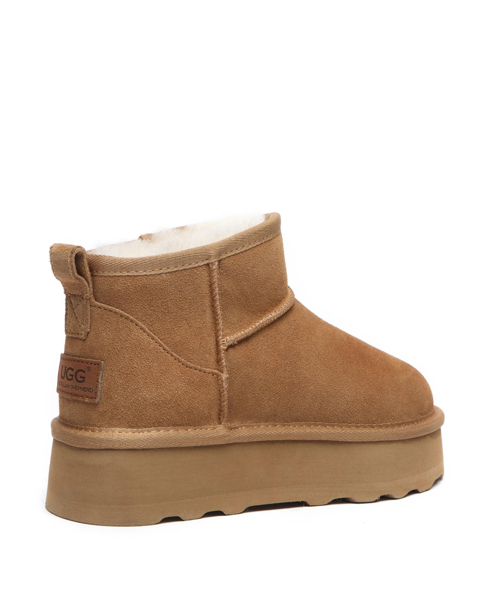 3 Australian Shepherd UGG Womens Ronnie Thick Bottom Platform CHESTNUT, 3 of 5