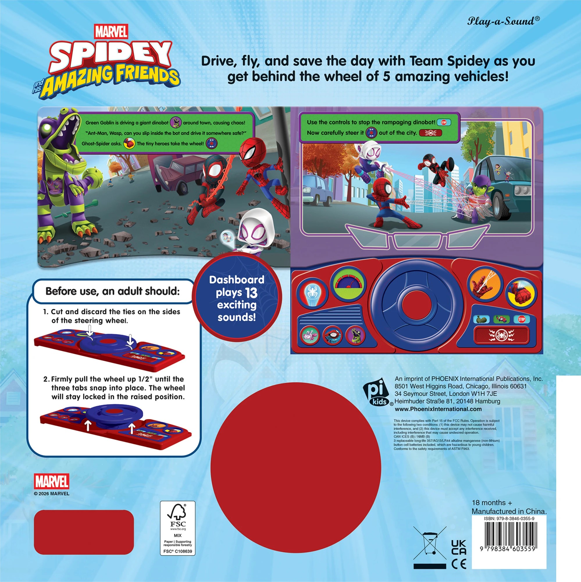 3 Disney Jr. Marvel Spidey and His Amazing Friends: Race to the Rescue! - Sound Book, 3 of 6