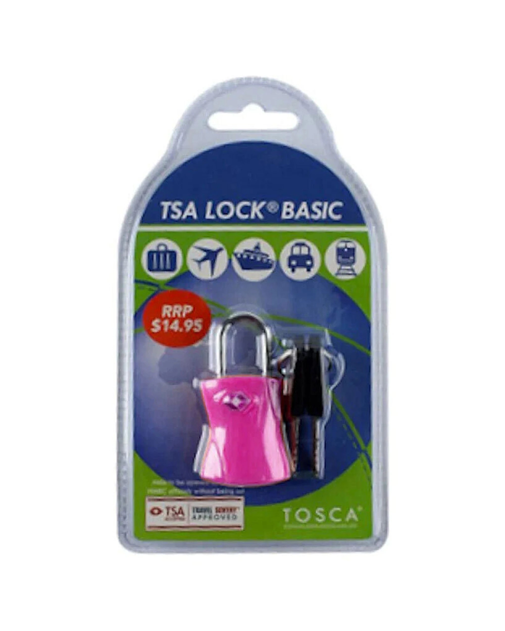 2 Tosca 2Pk Tsa Approved Luggage Bag Lock With Keys - Pink, 2 of 2