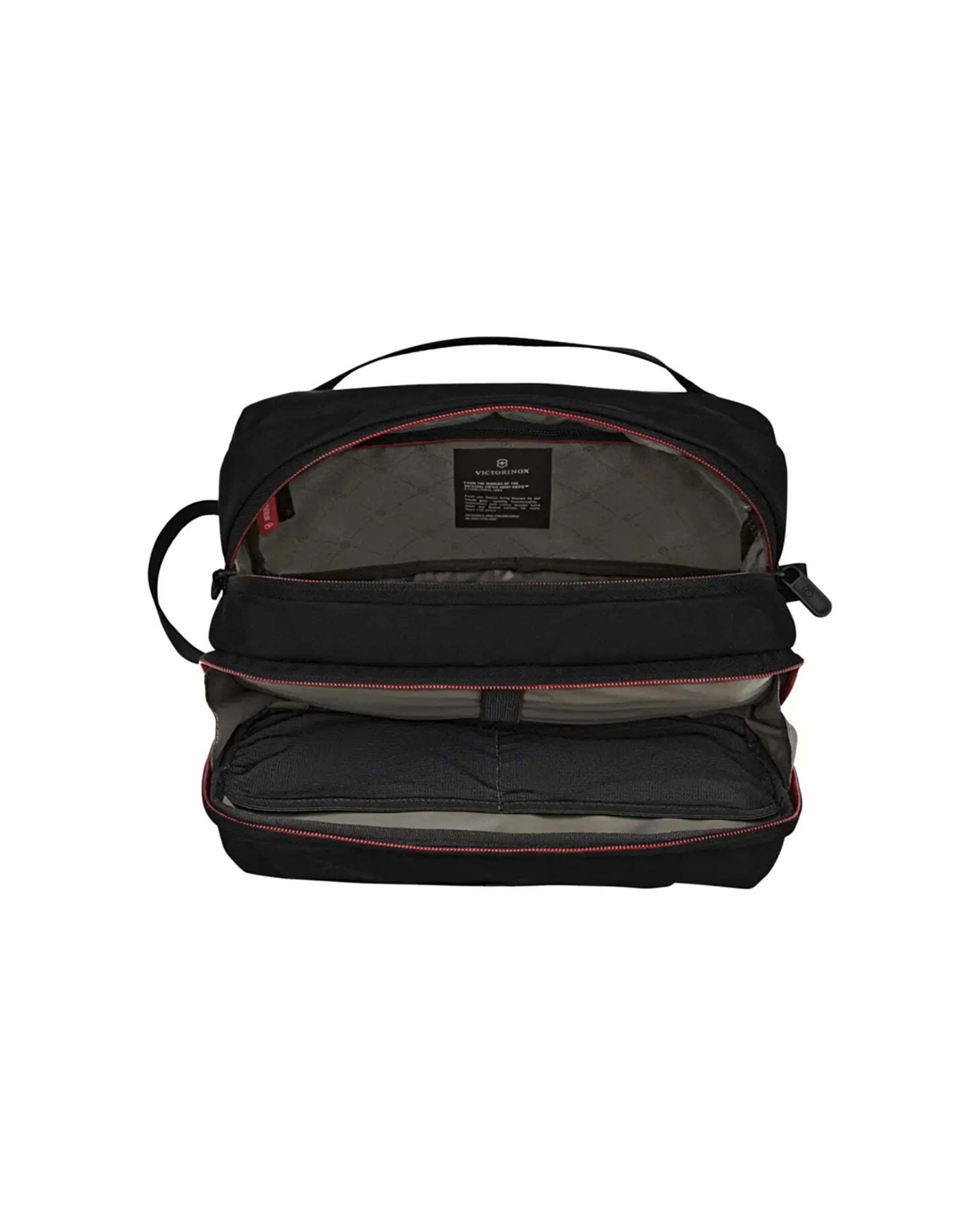 2 Victorinox Toiletry Bag Antimicrobial Lining Spill Proof Compartment Elast - Black, 2 of 3