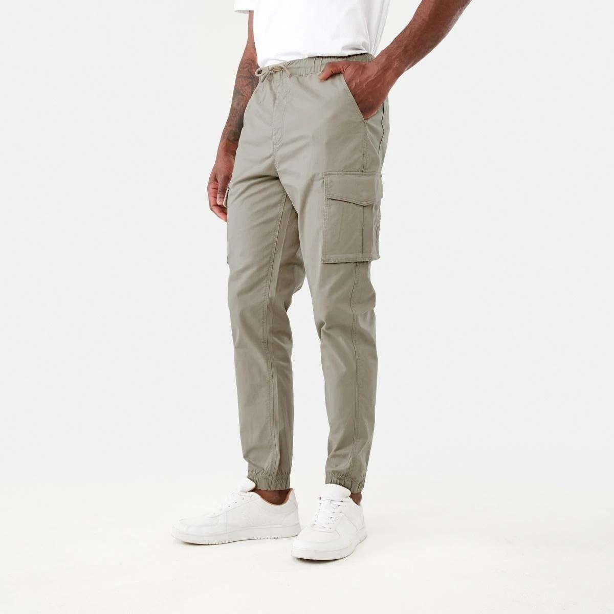 2 Elastic Waist and Cuffed Cargo Pants ALUMINIUM, 2 of 7